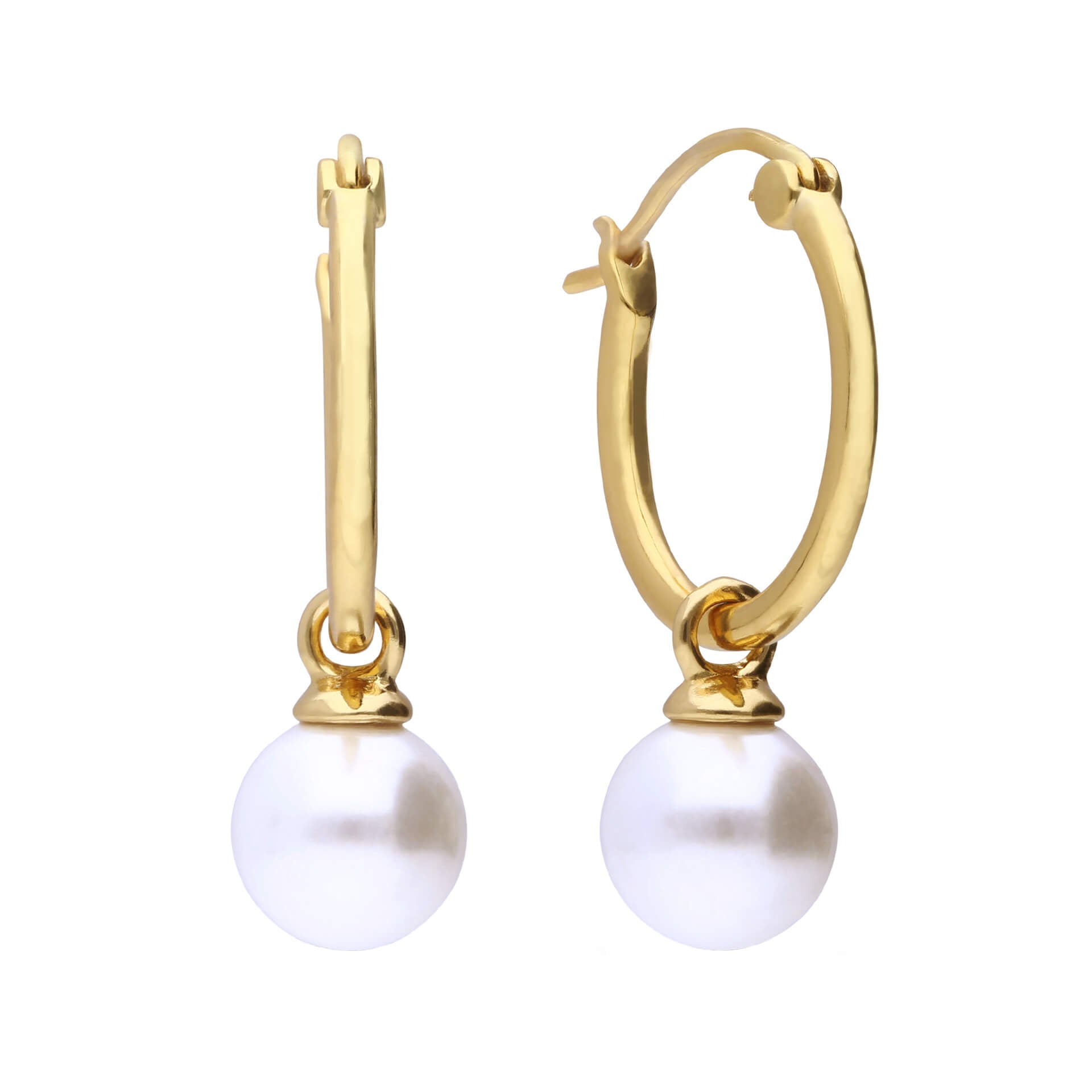 Assembled Hoop Earrings with Shell Pearl
