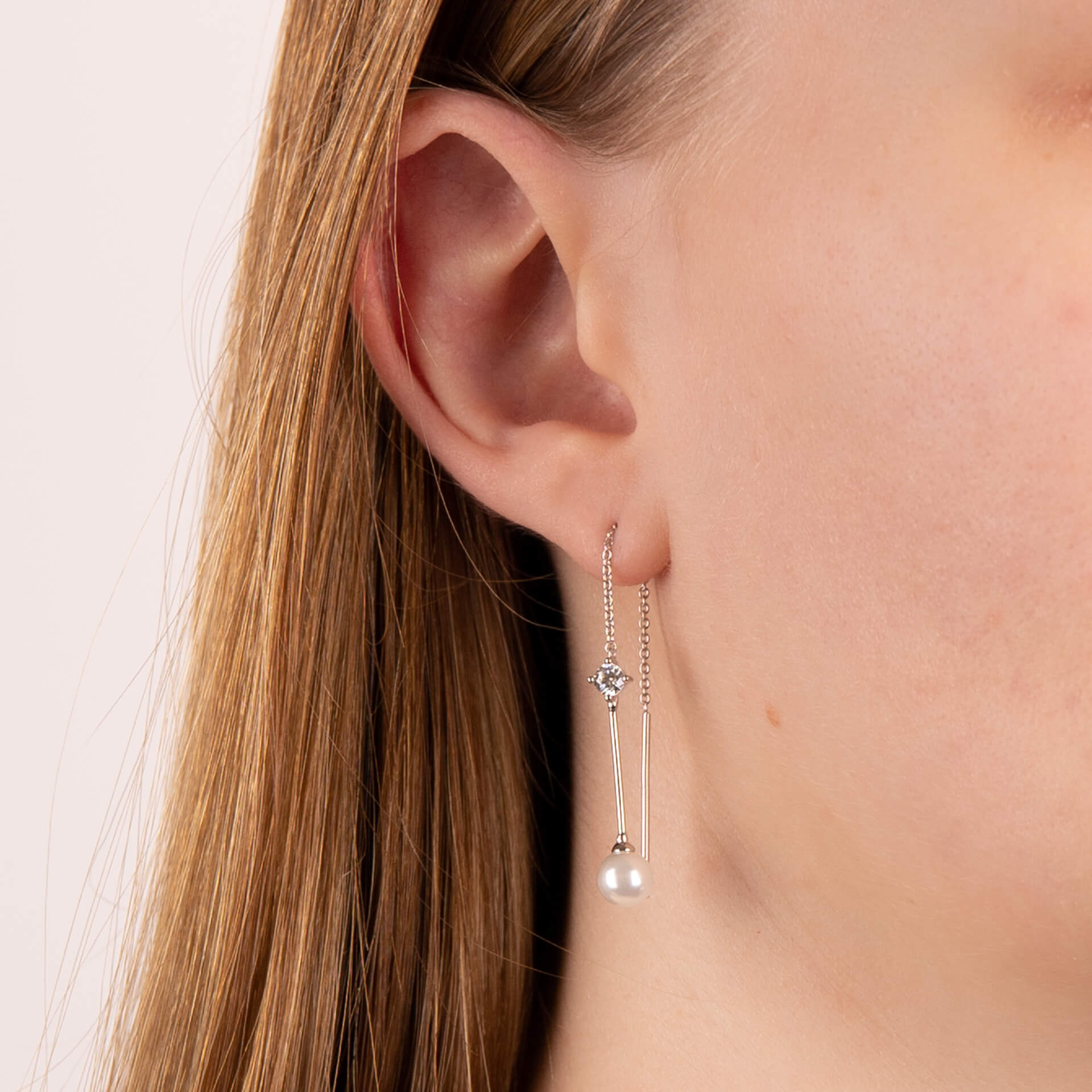 Pull Through Chain Drop Earrings