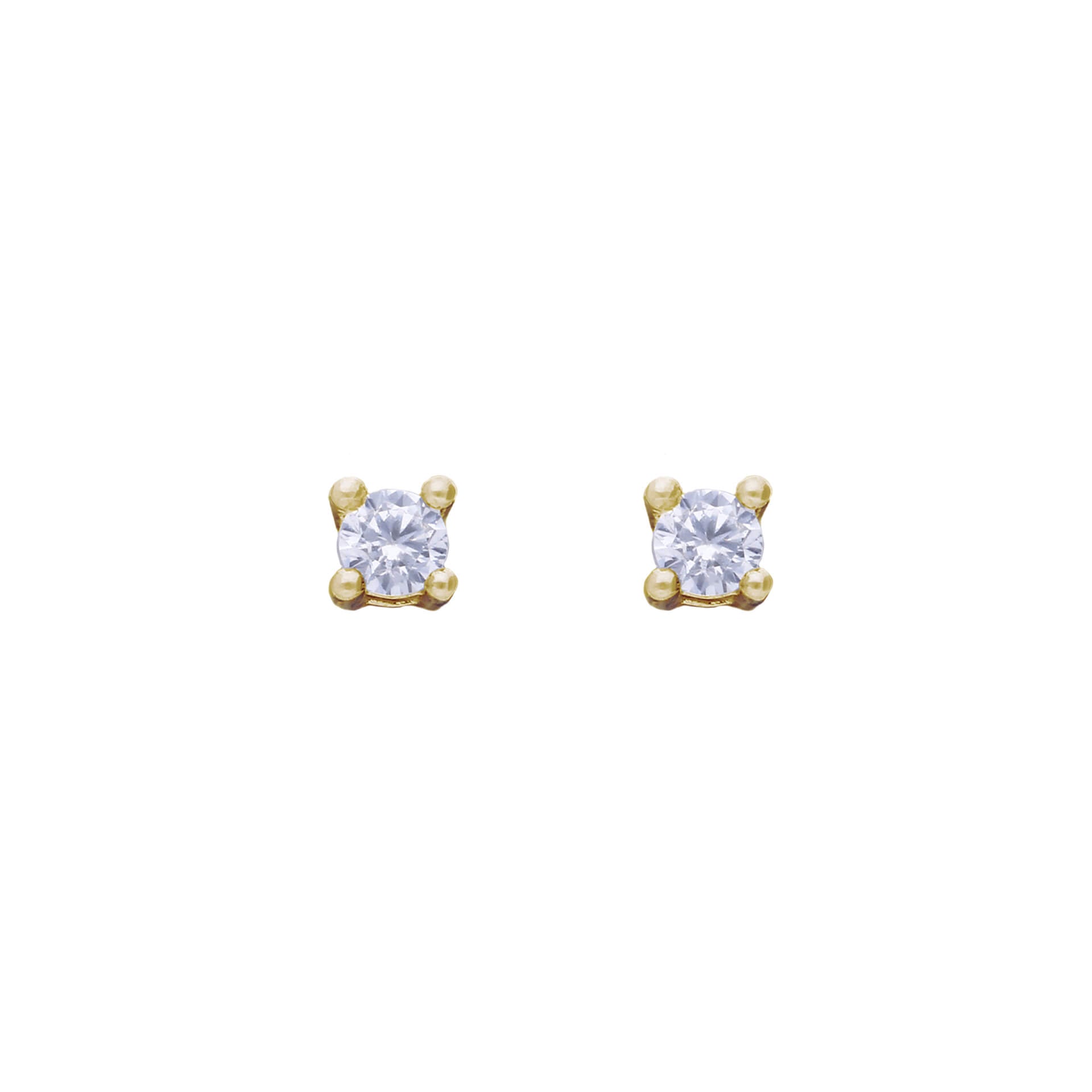 Four Claw Solitaire Stud Earrings