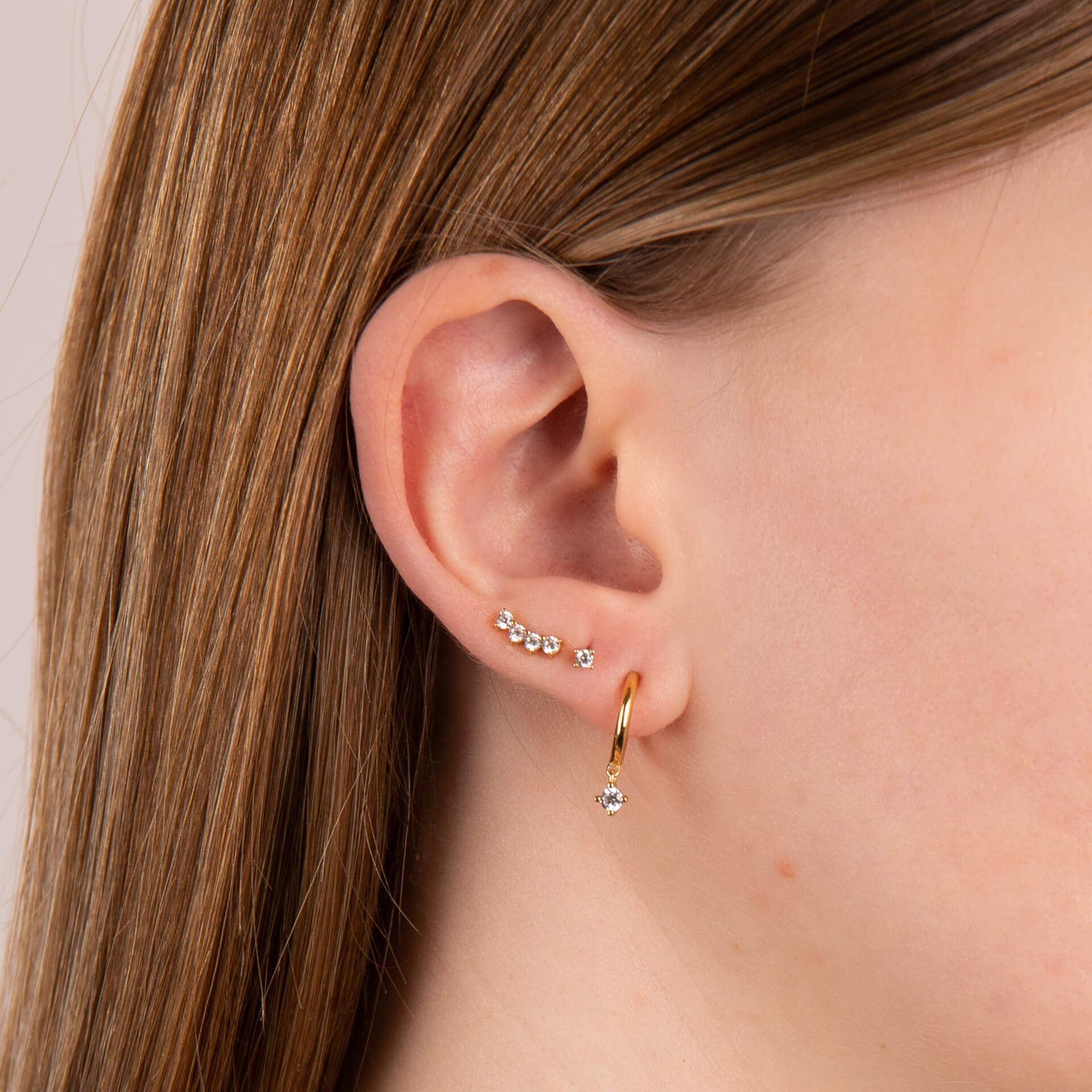 Assembled Hoop Earrings with Drop