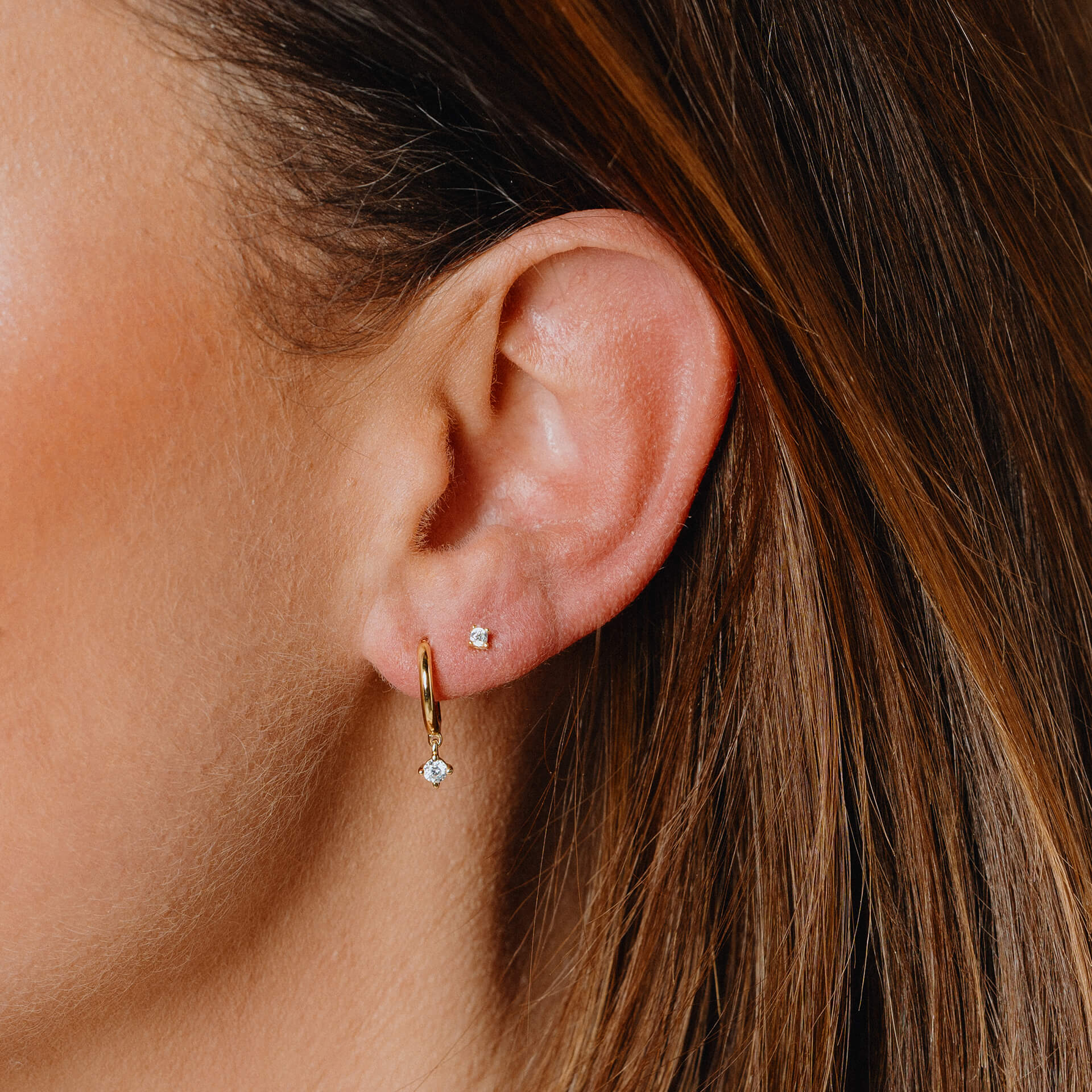 Assembled Hoop Earrings with Drop