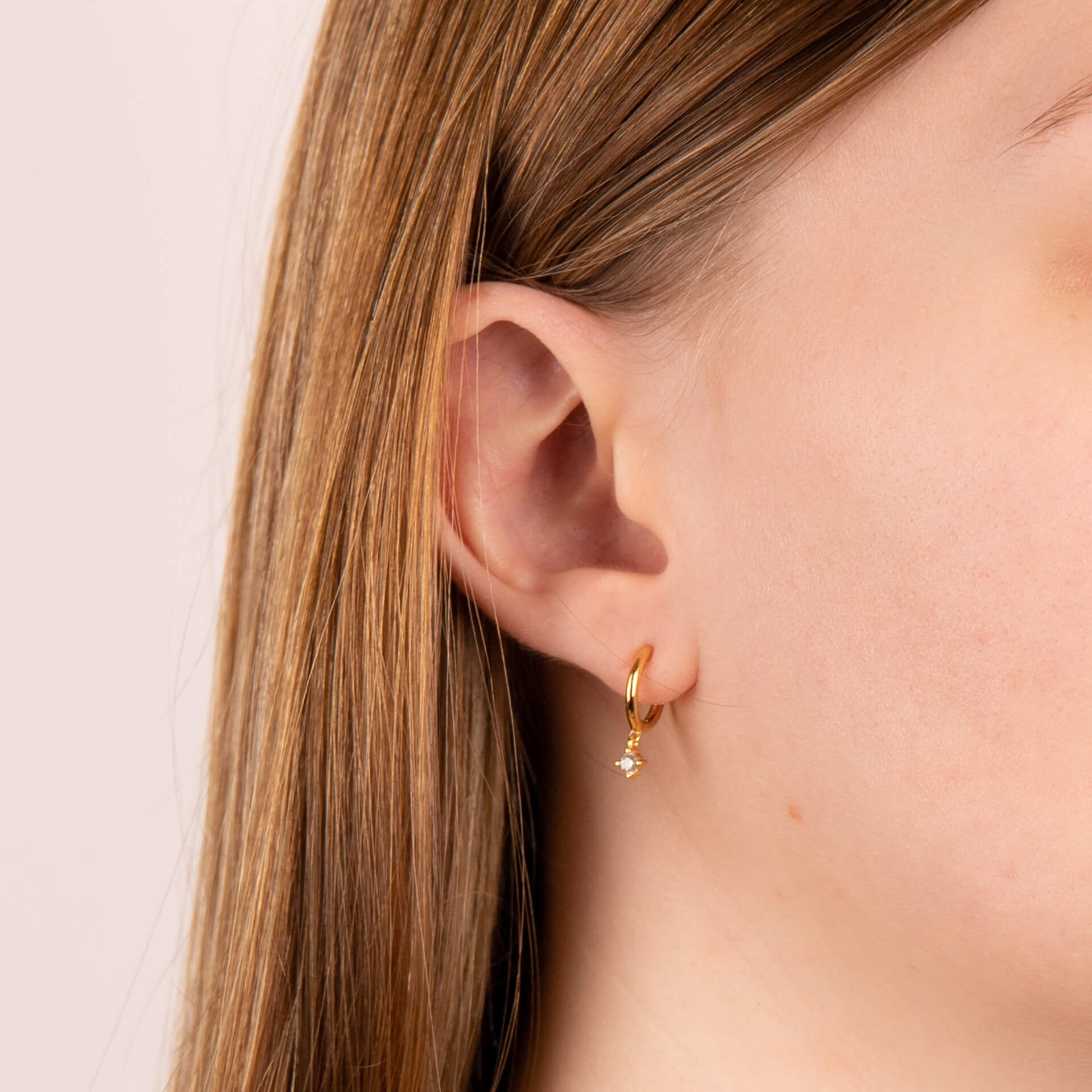Assembled Hoop Earrings with Drop