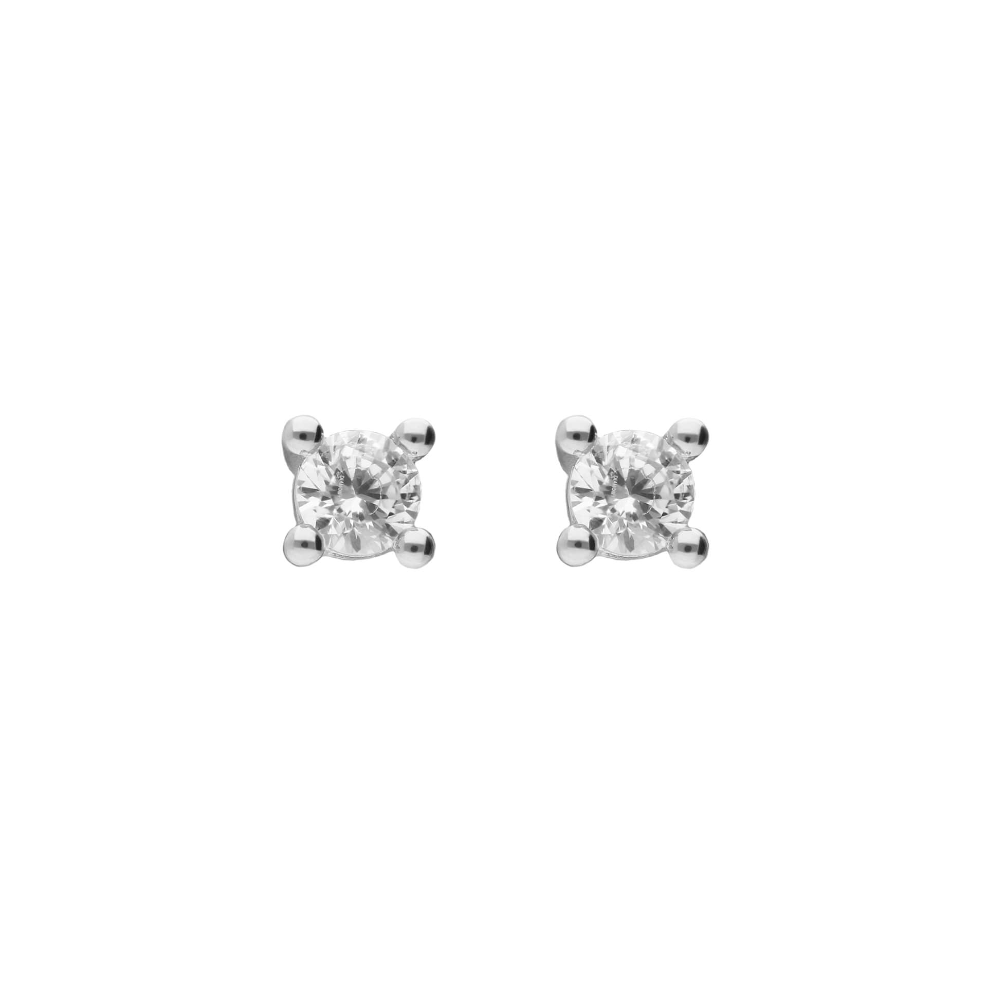 Four Claw Solitaire Stud Earrings