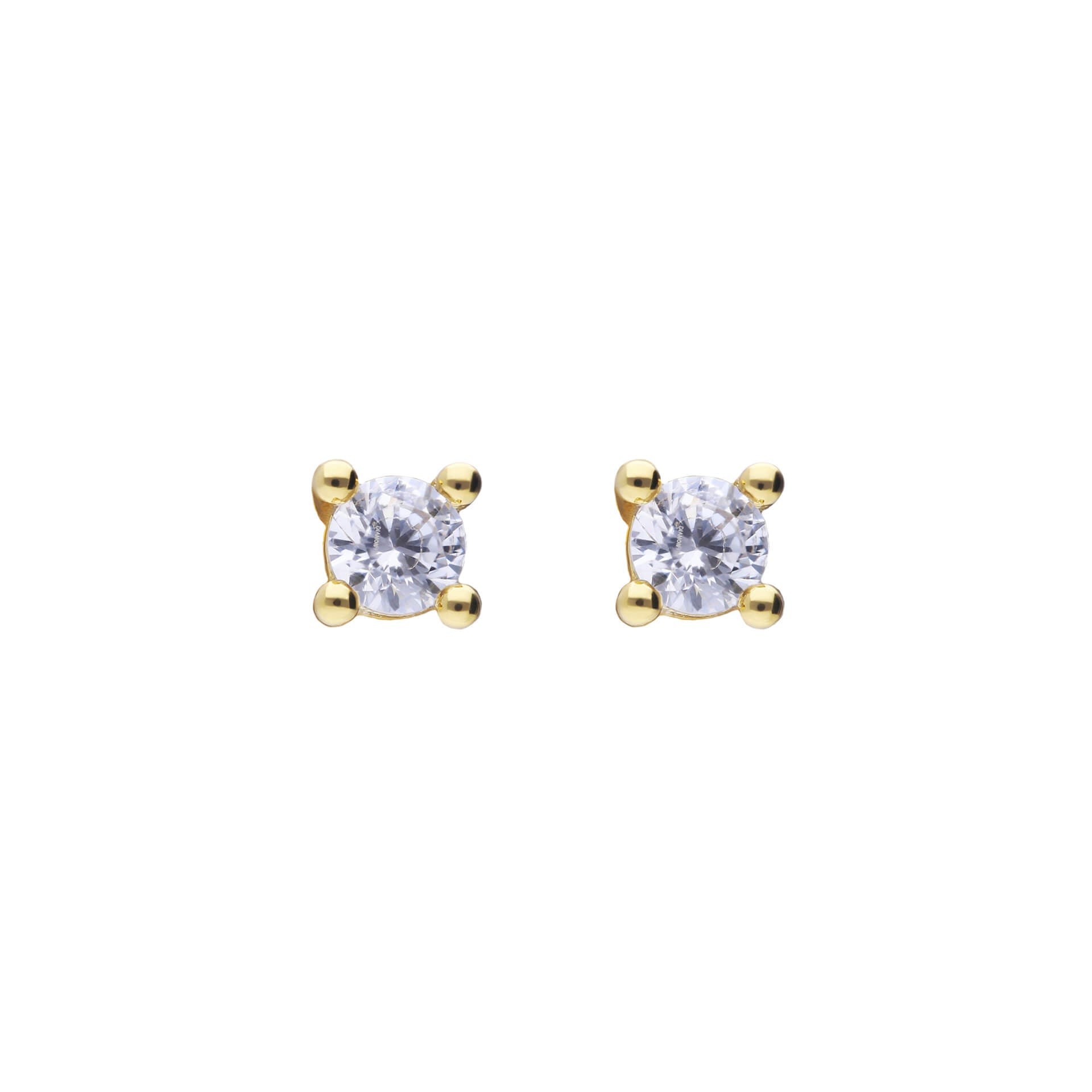 Four Claw Solitaire Stud Earrings