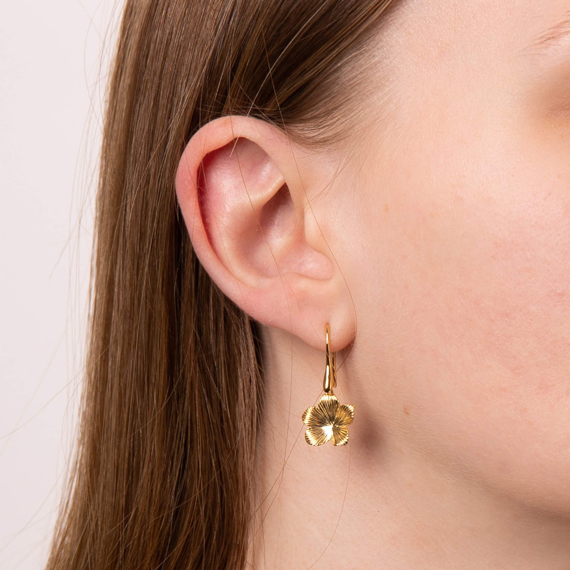 3D Floral Drop Earrings