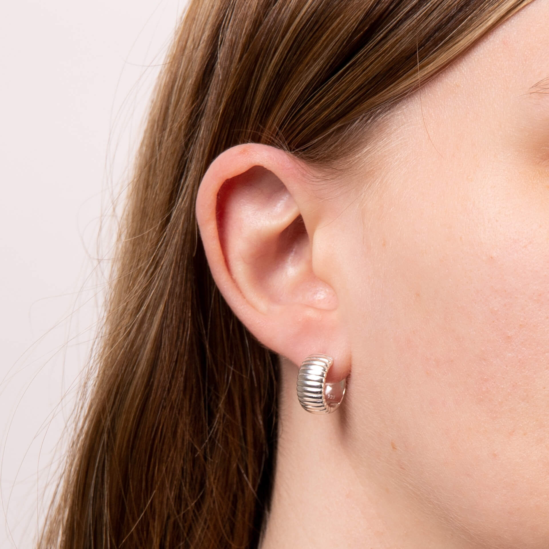 Textured Ridges Hoop Earrings