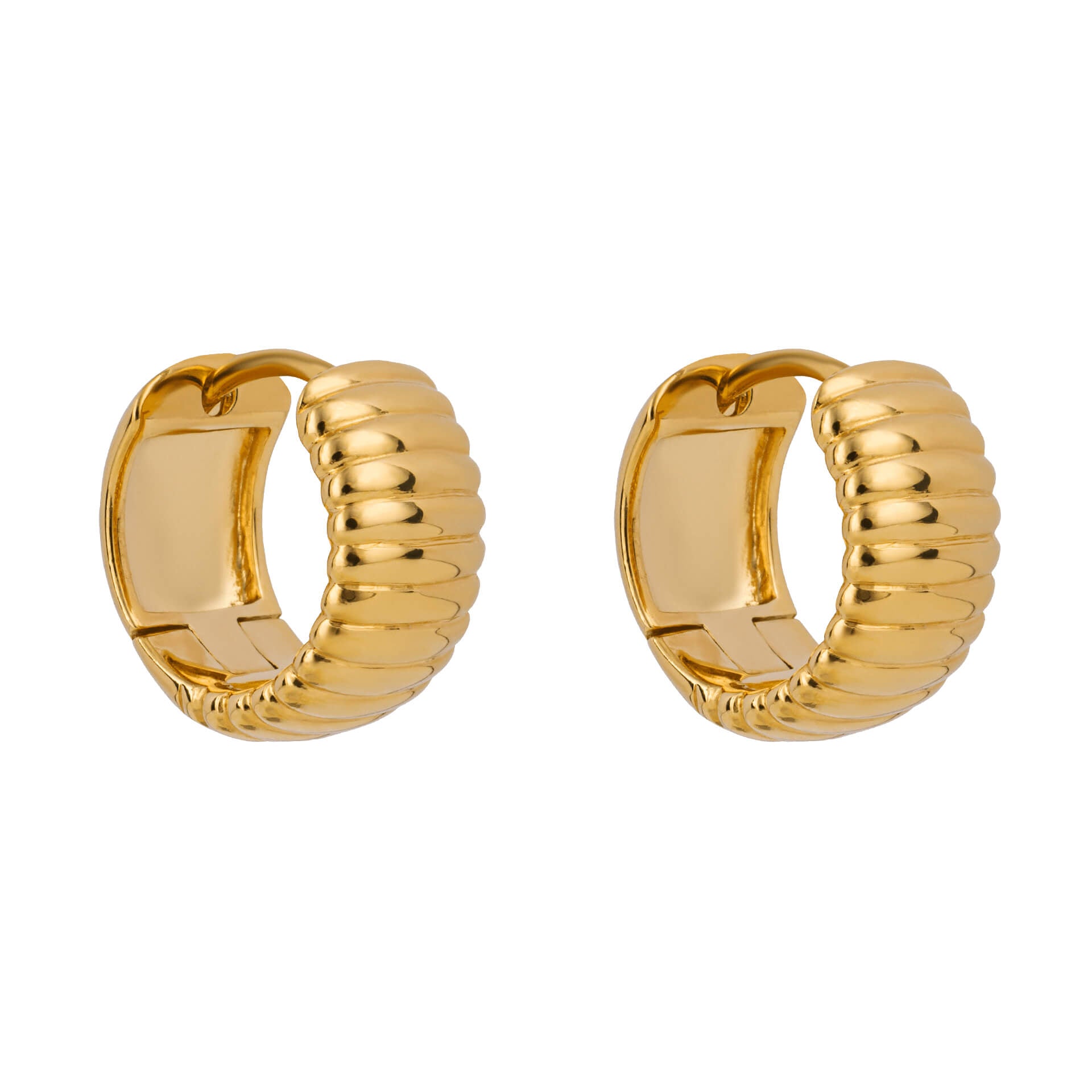 Textured Ridges Hoop Earrings
