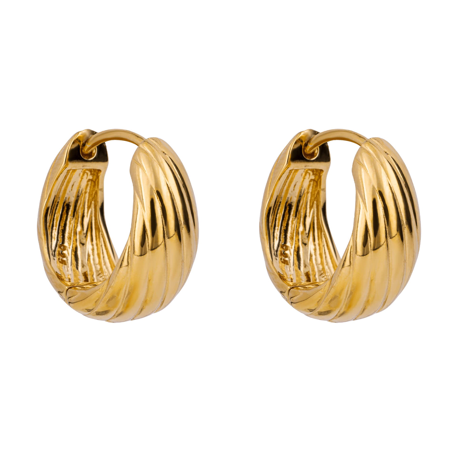 Plain Chunky Rope Hoop Earrings