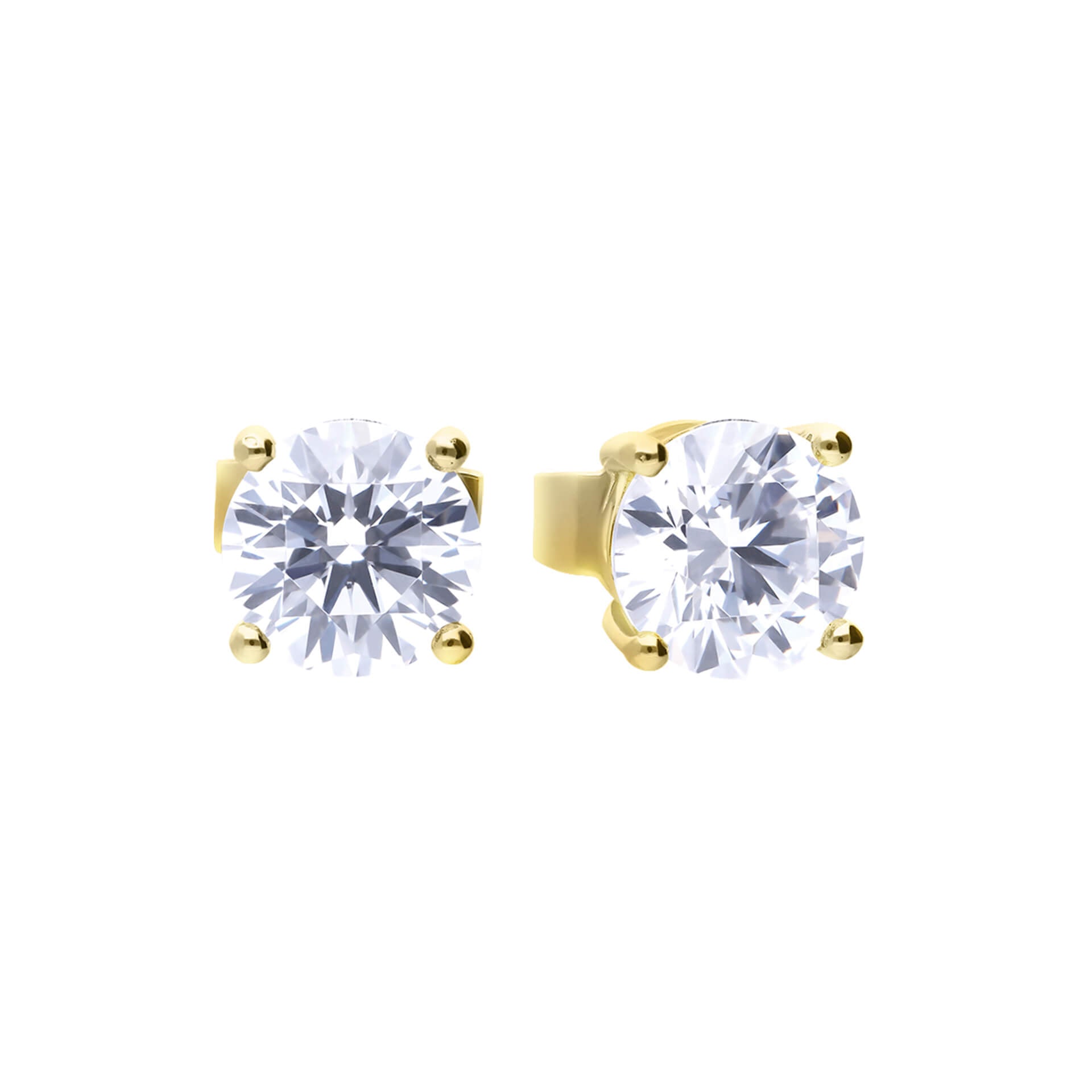 Four Claw Carat Stud Earrings