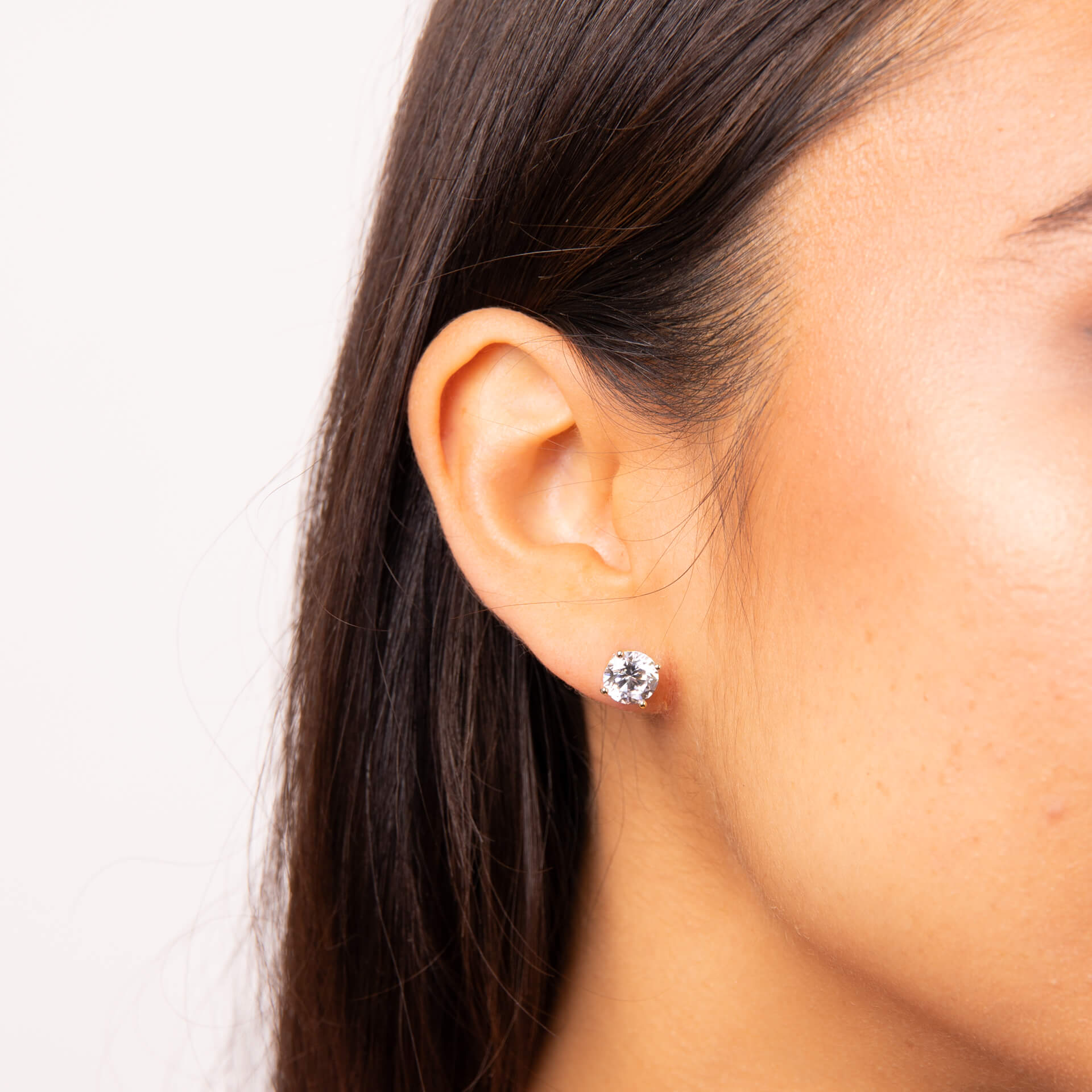 Four Claw Carat Stud Earrings