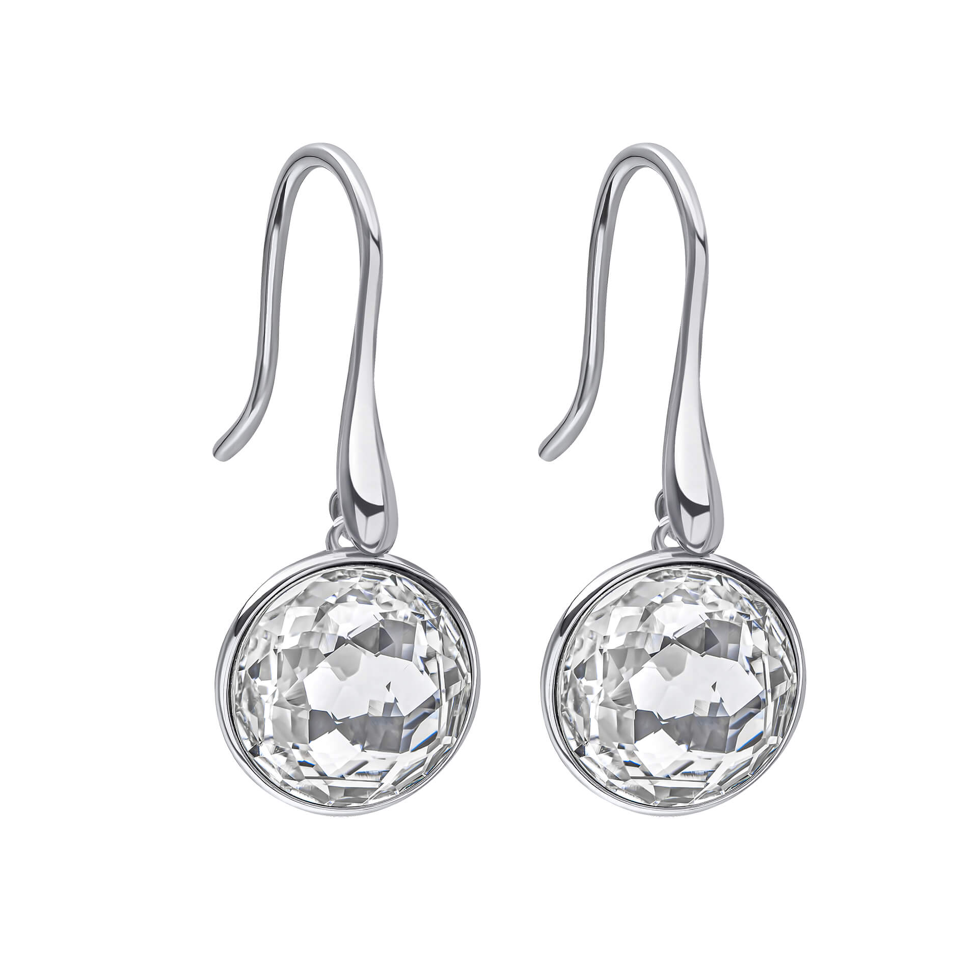 Rose Cut Crystal Drop Earrings