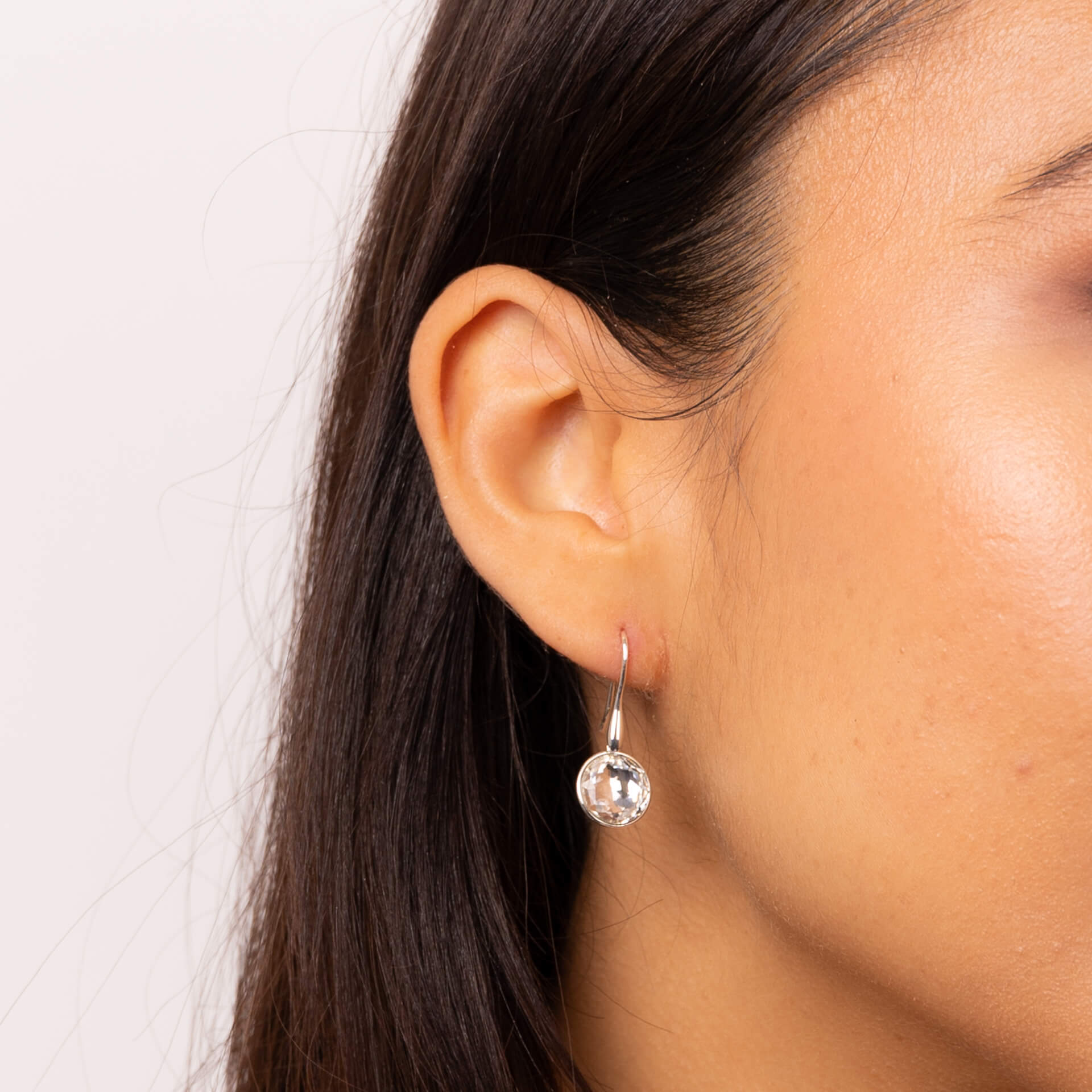 Rose Cut Crystal Drop Earrings