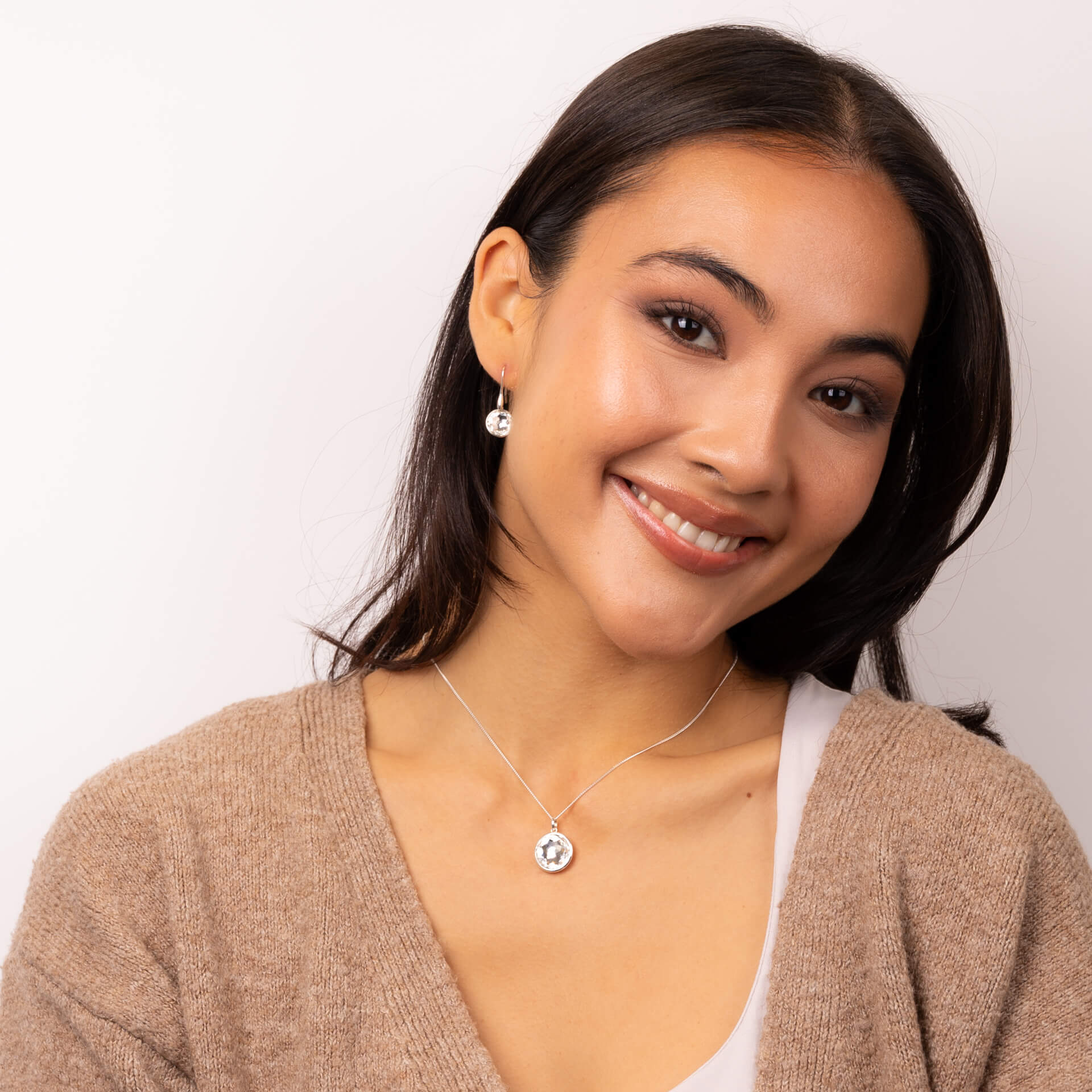 Rose Cut Crystal Drop Earrings