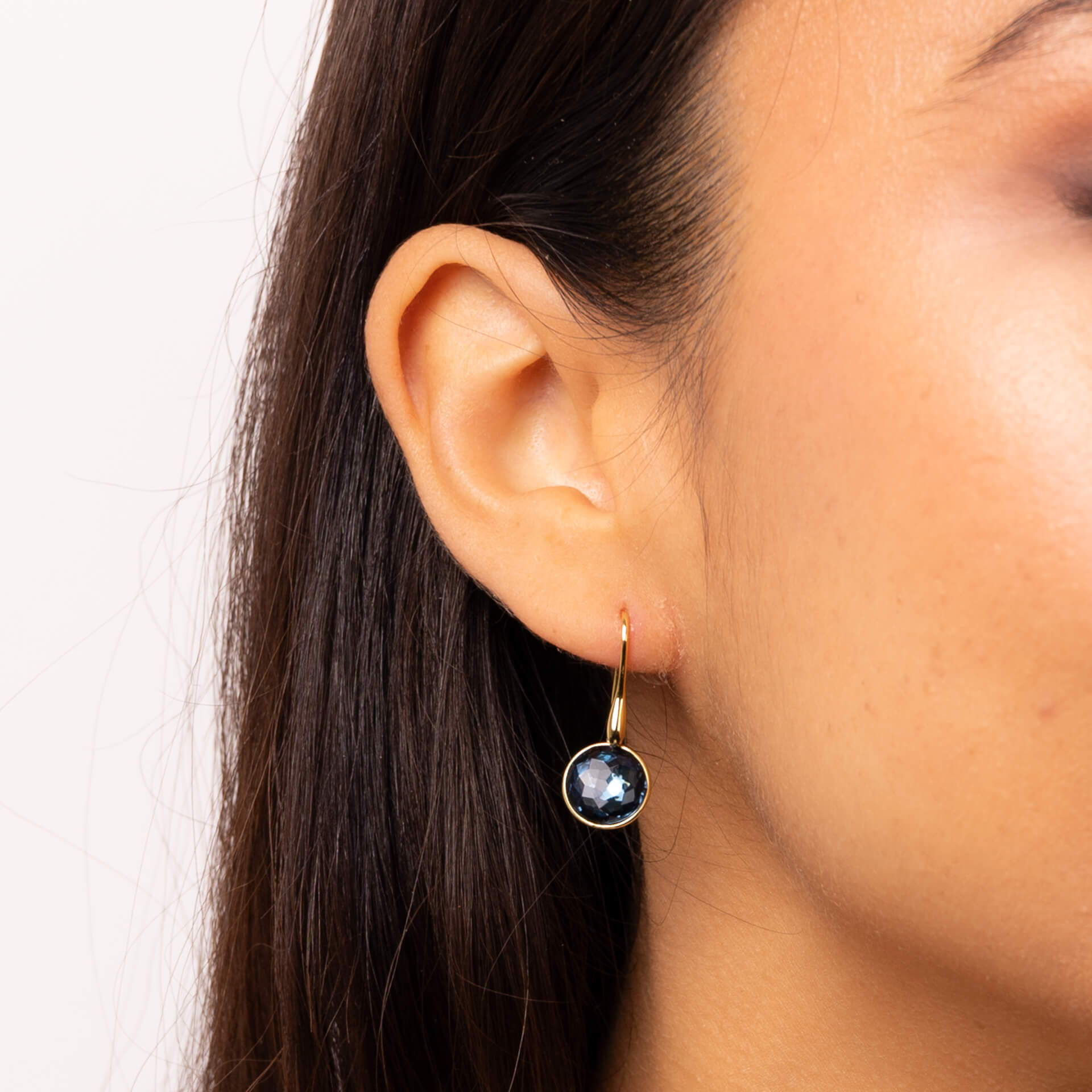 Rose Cut Crystal Drop Earrings