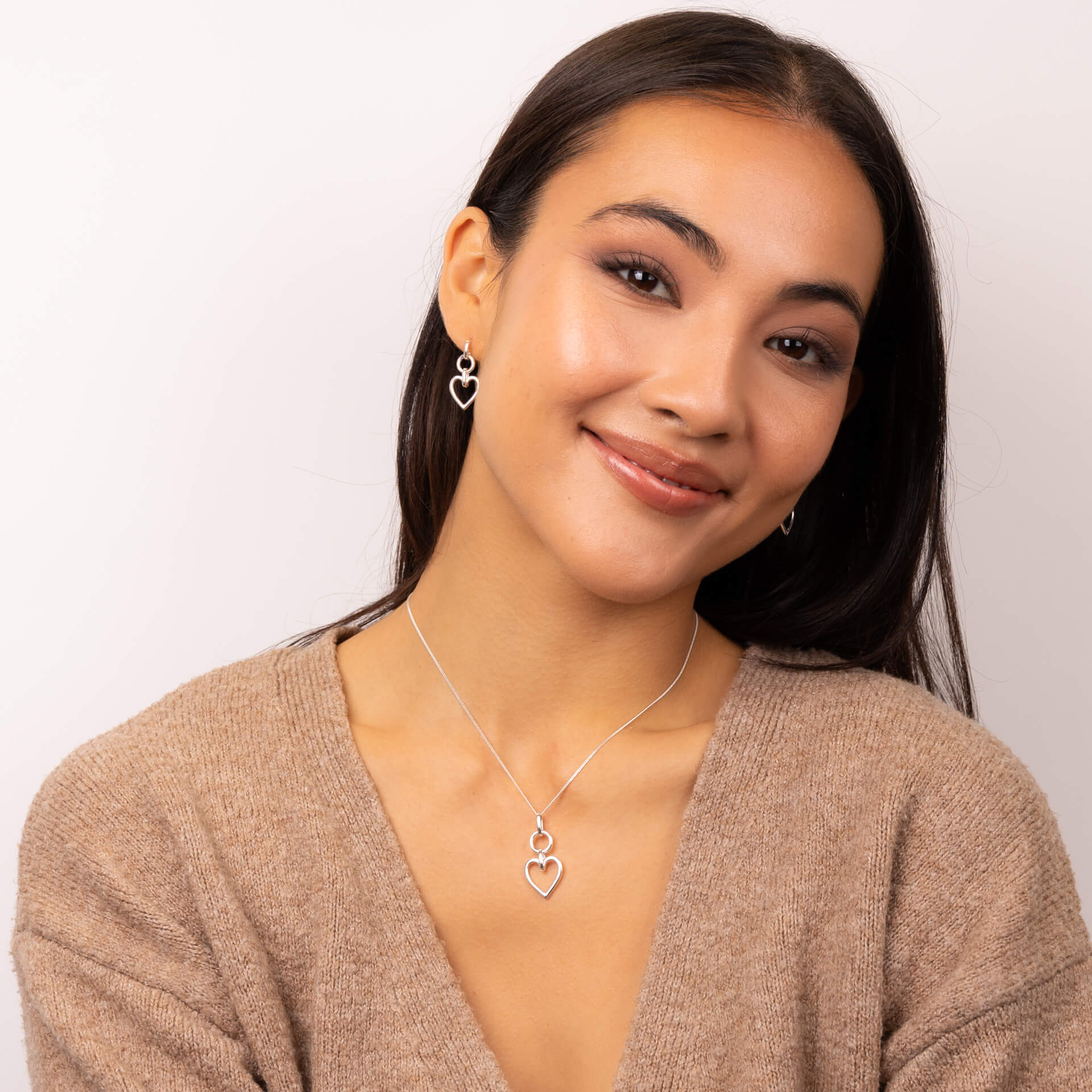 Open Heart Drop Pendant