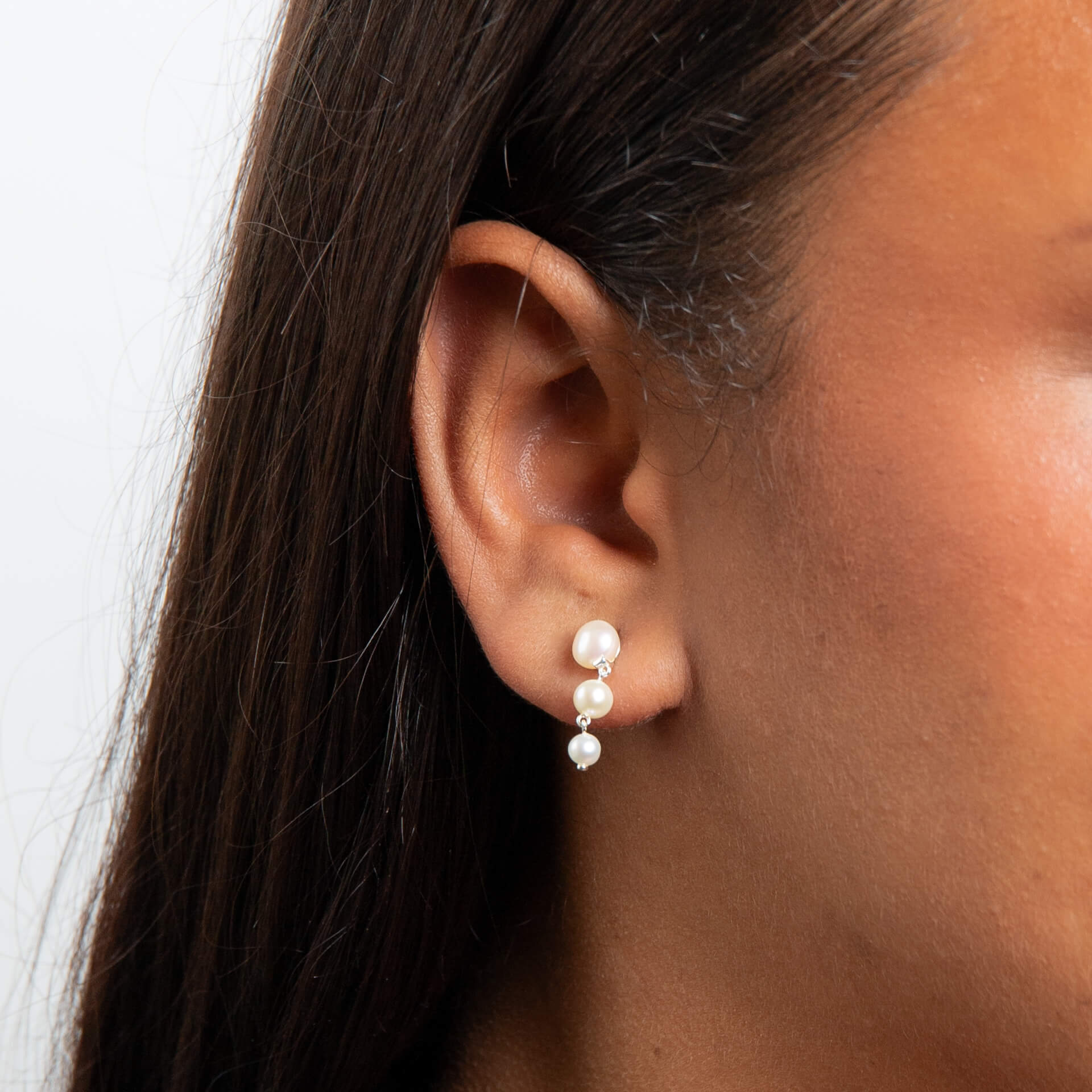 Gradient Freshwater Pearl Drop Earrings