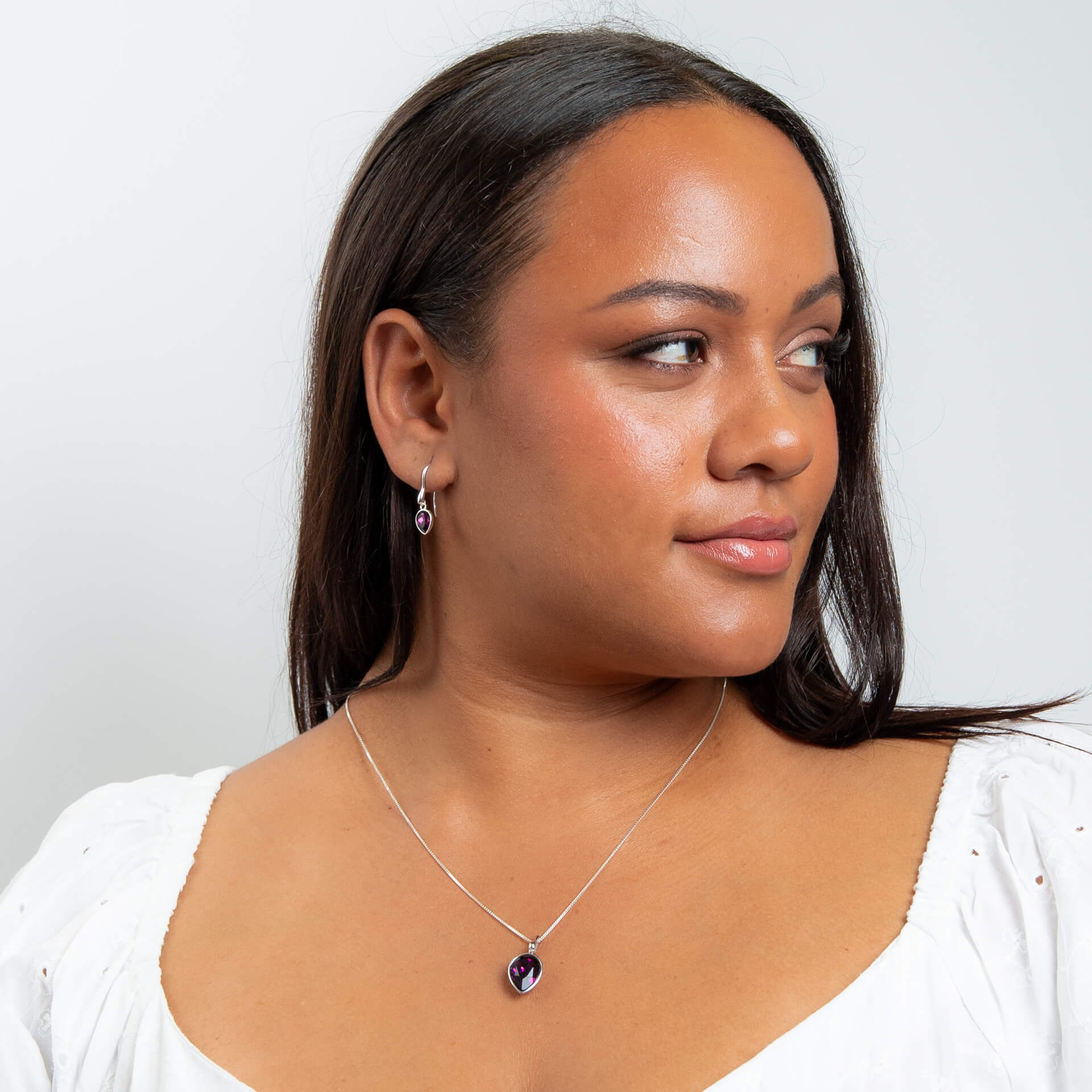 Pear Shape Crystal Drop Earrings