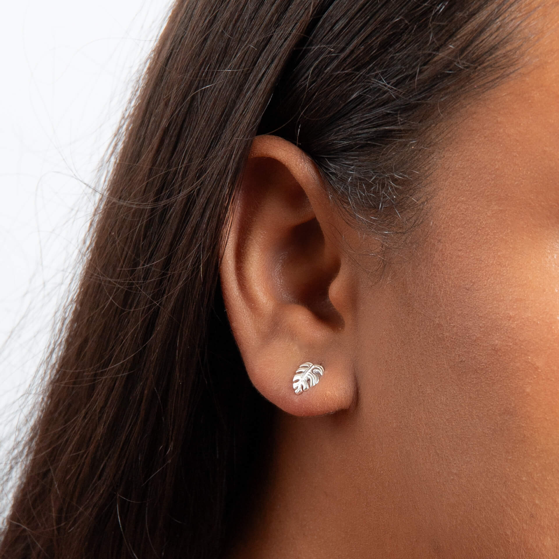 Monstera Leaf Stud Earrings