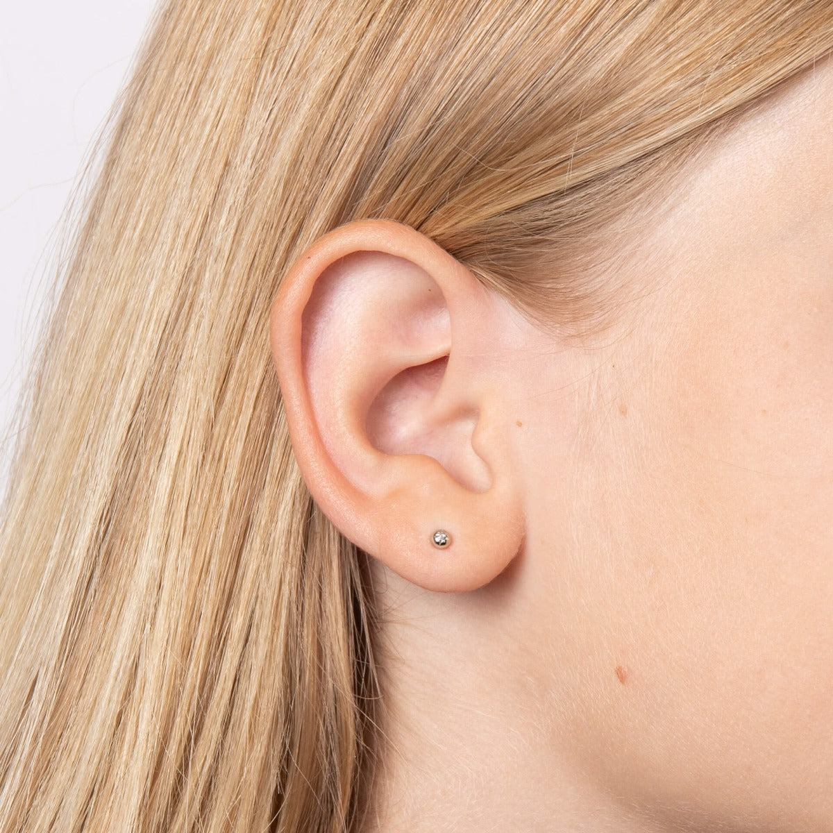 Spherical Starburst Stud Earrings with Diamond