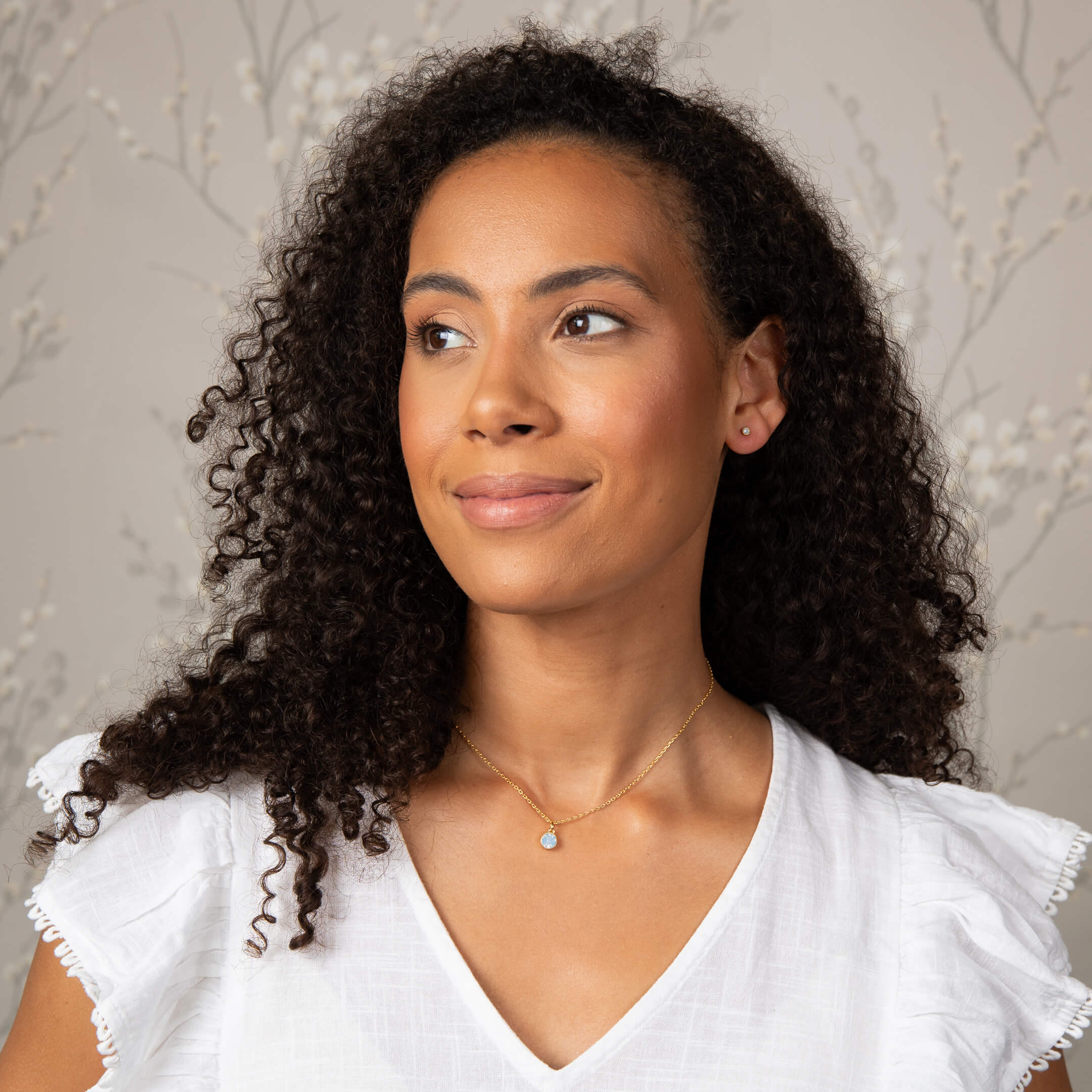 Stippled Earrings and Necklace Set