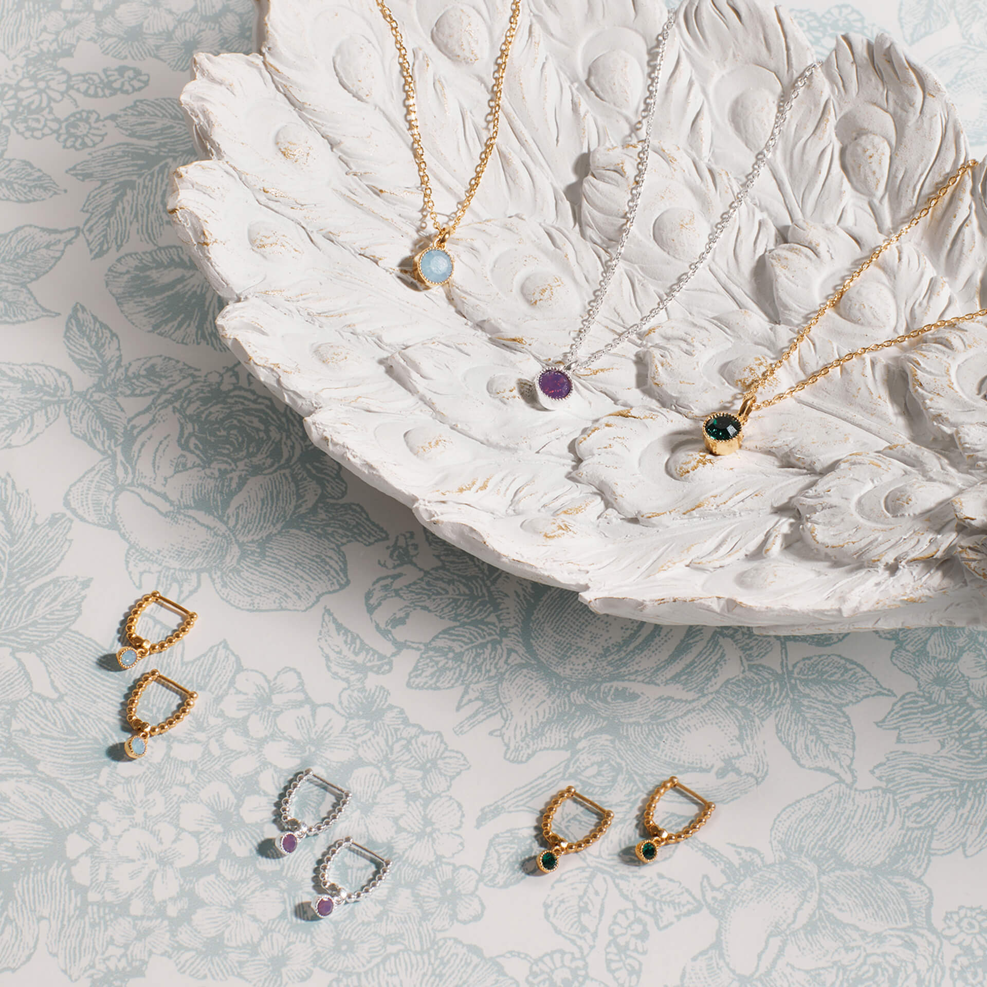 Stippled Assembled Hoop Earrings