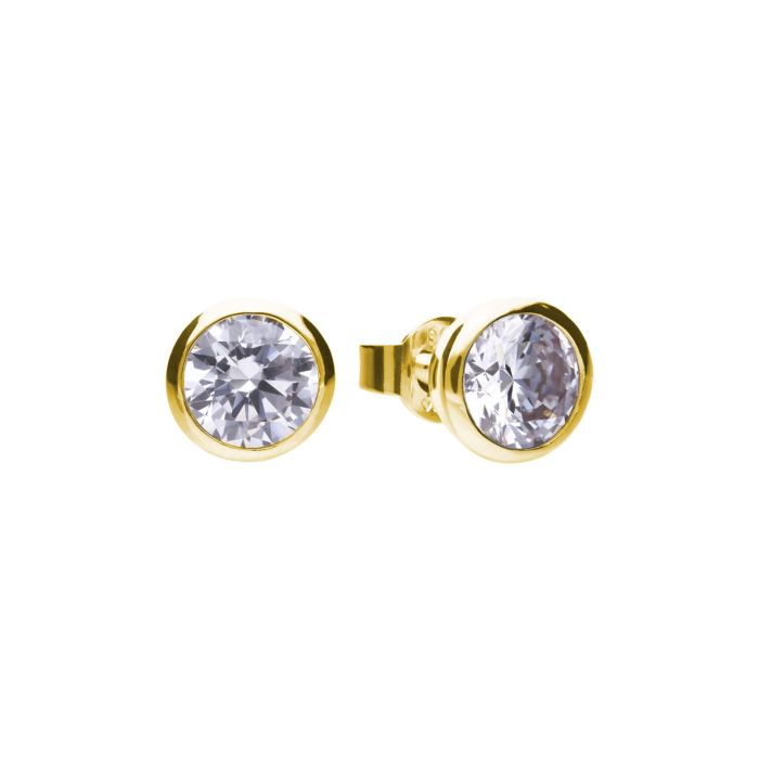 Bezel Set Carat Stud Earrings