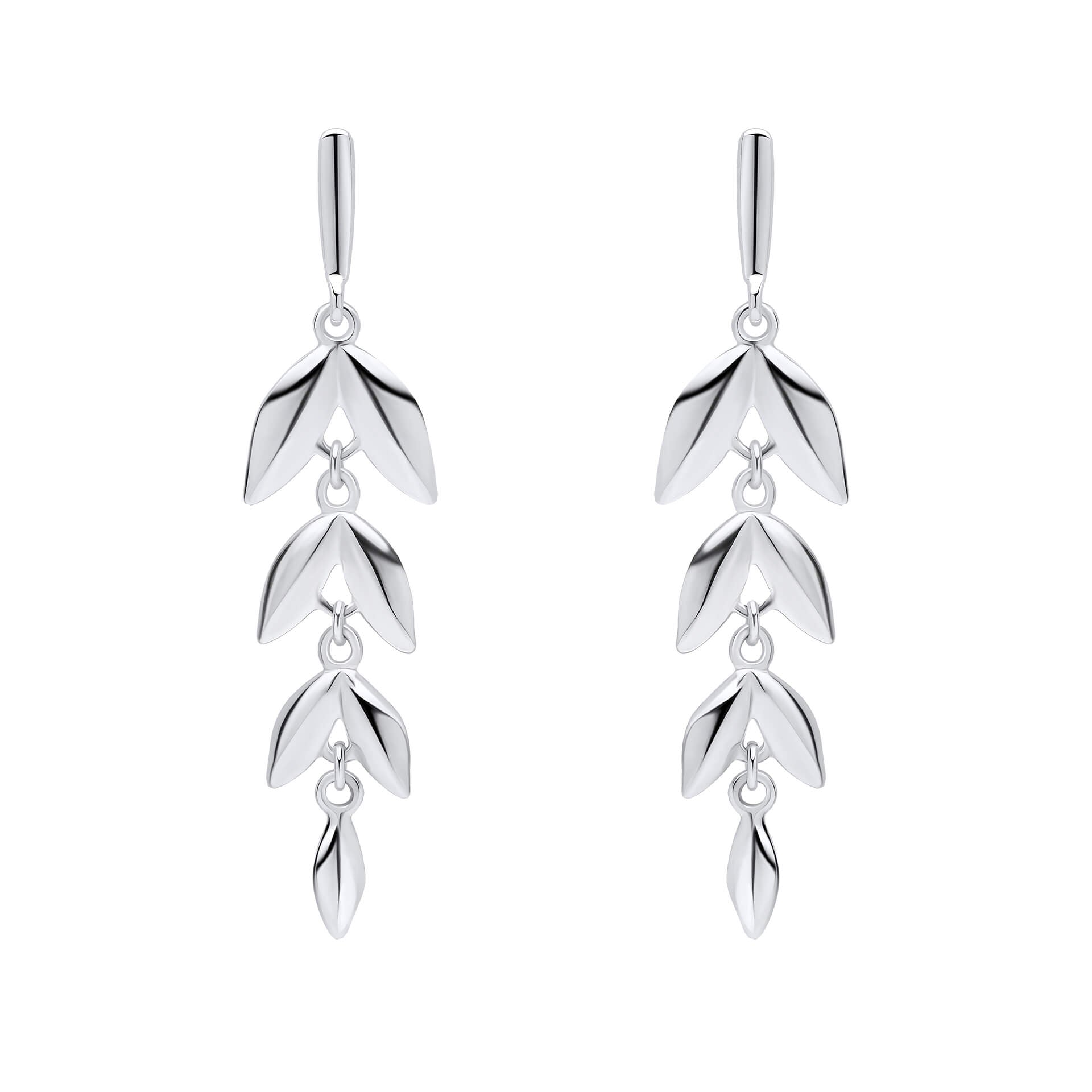 Long Leaf Drop Earrings