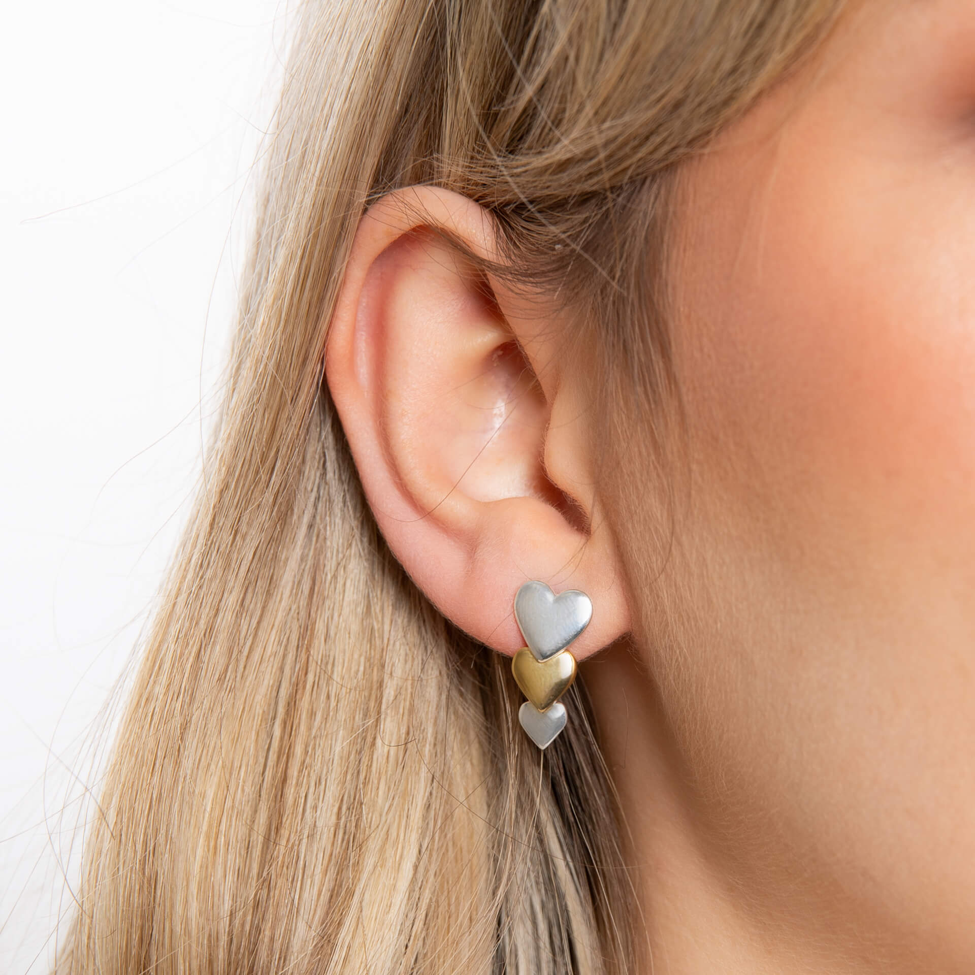 Cascading Hearts Drop Earrings