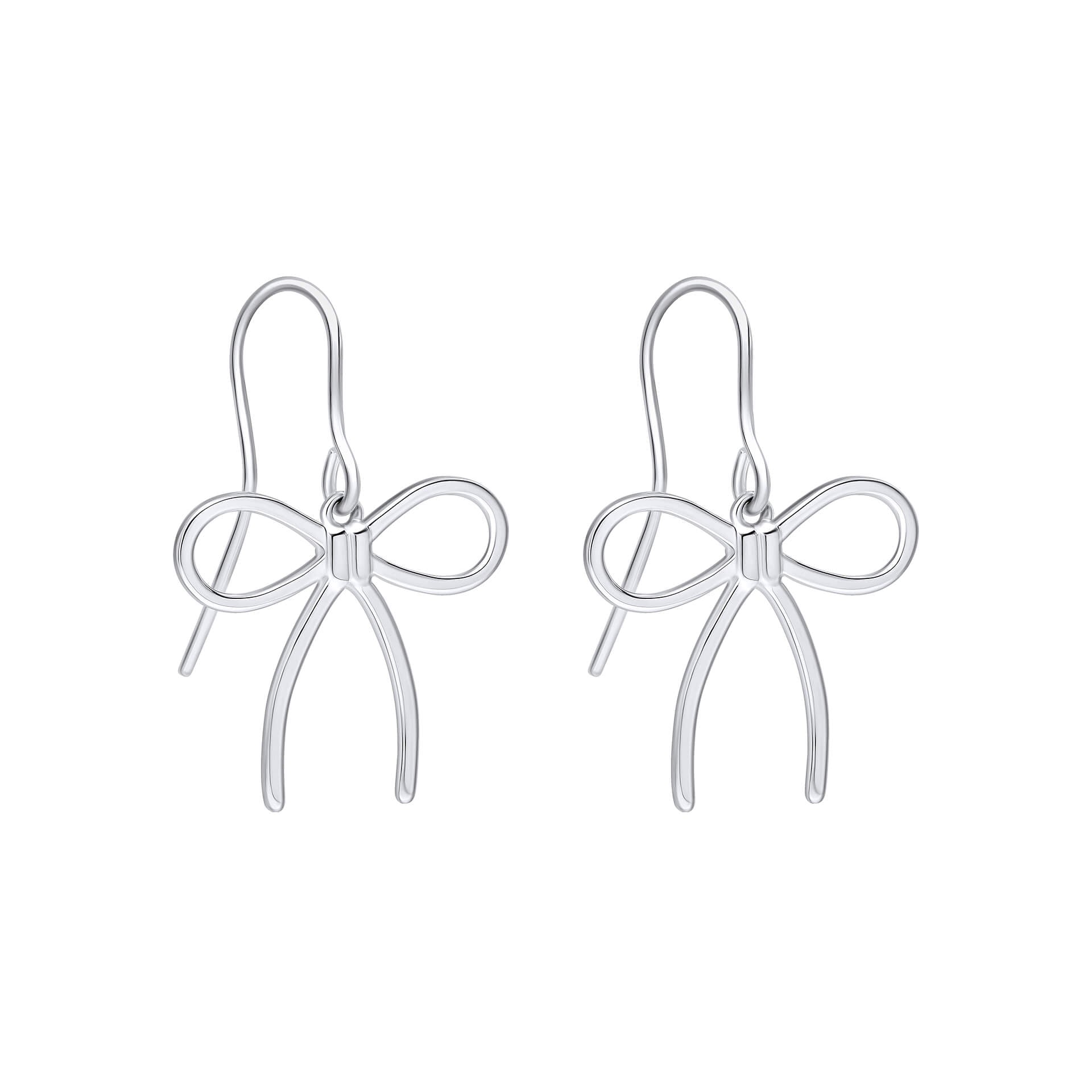 Thin Bow Hook Earrings