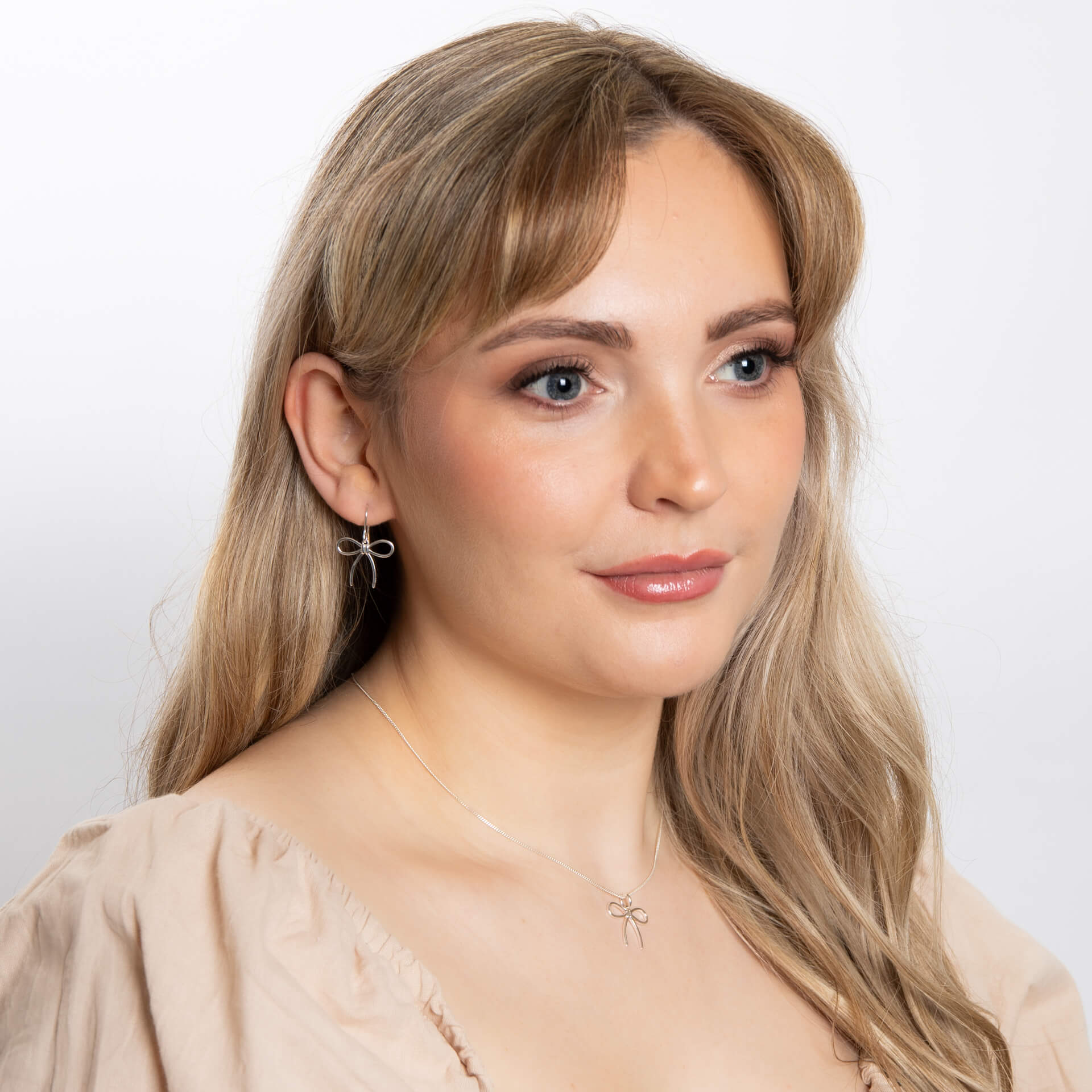Thin Bow Hook Earrings