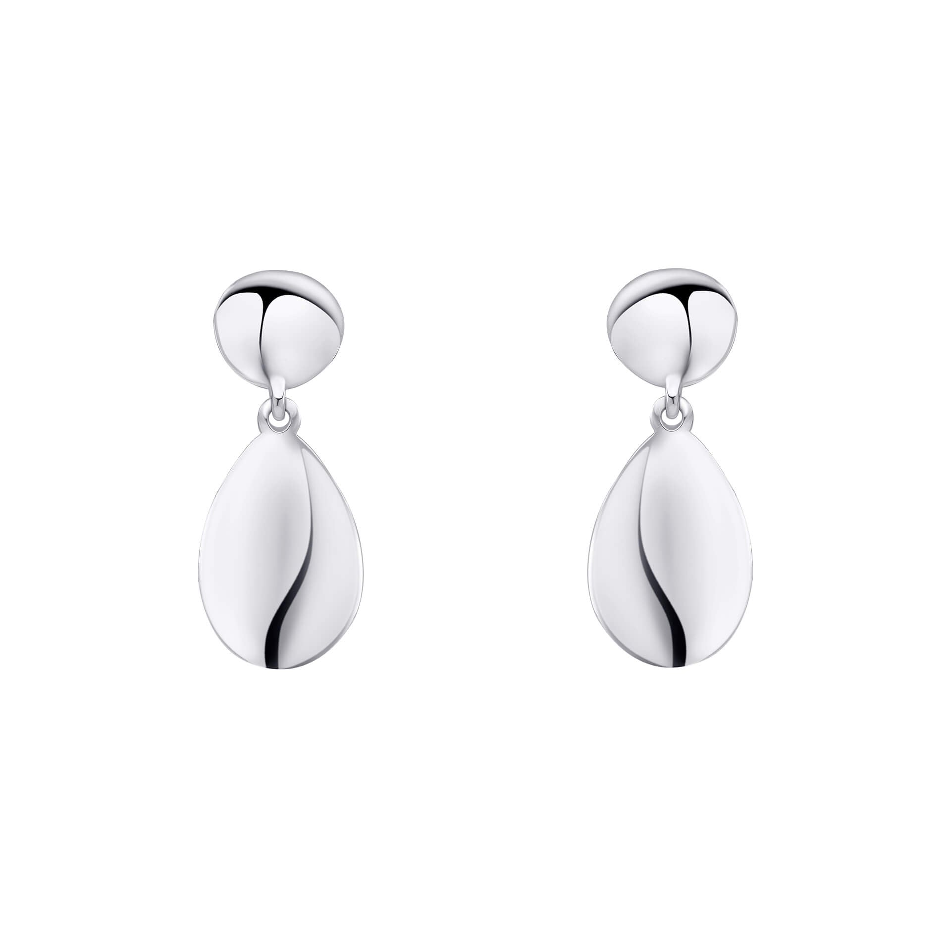 Organic Pebble Double Drop Earrings