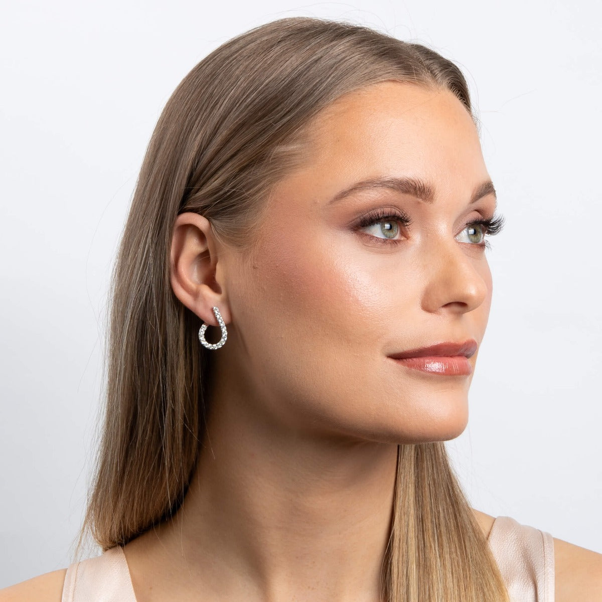 Front Twist Hoop Earrings