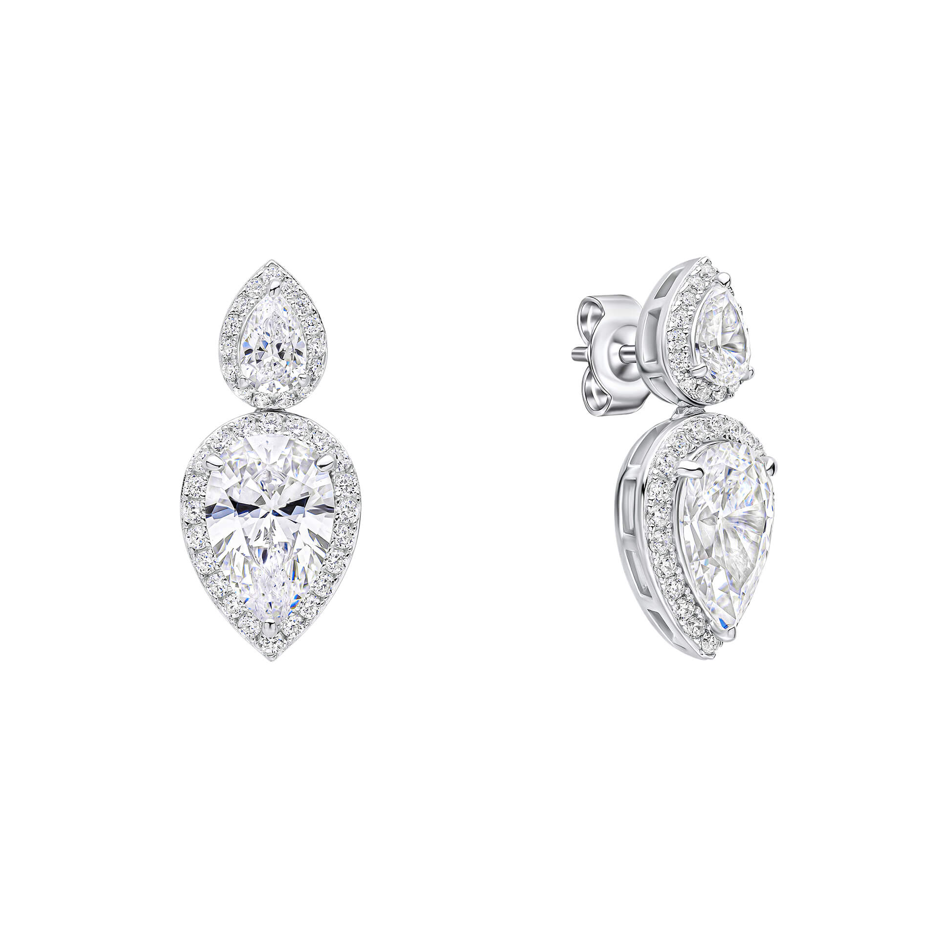 Double Teardrop Statement Earrings