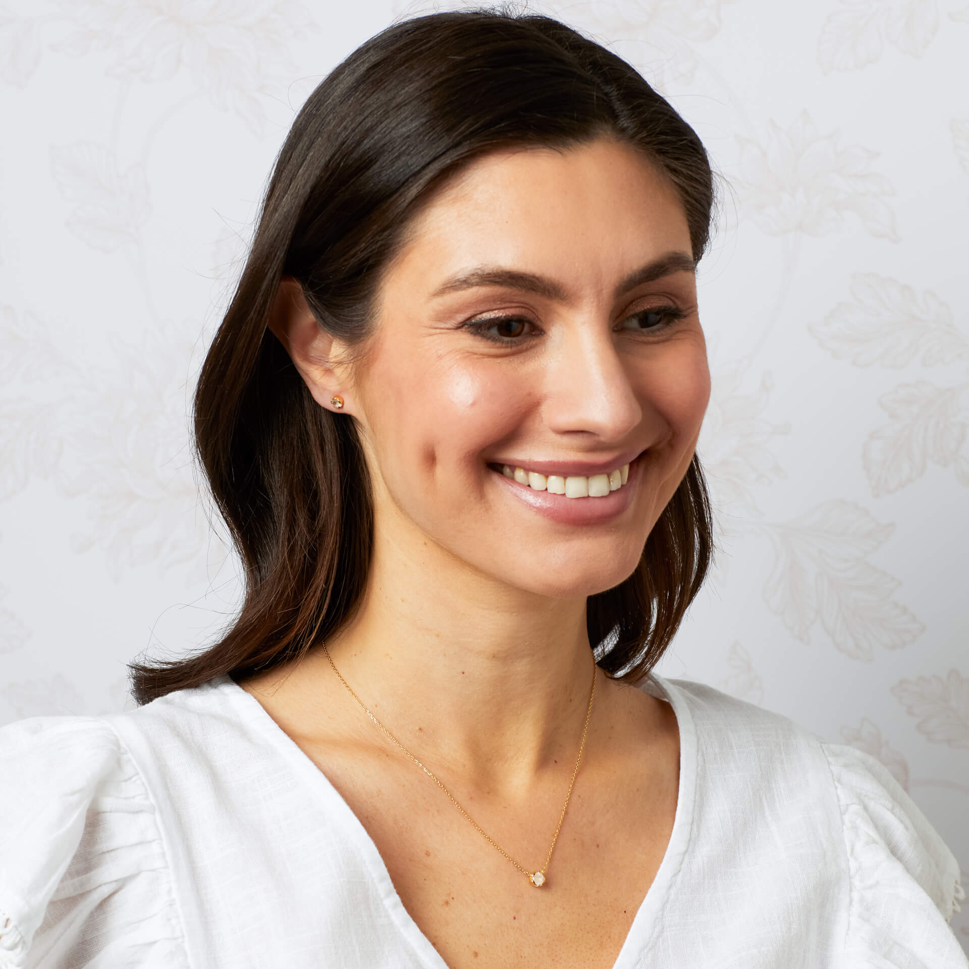 Petal Set Semi-Precious Stud Earrings