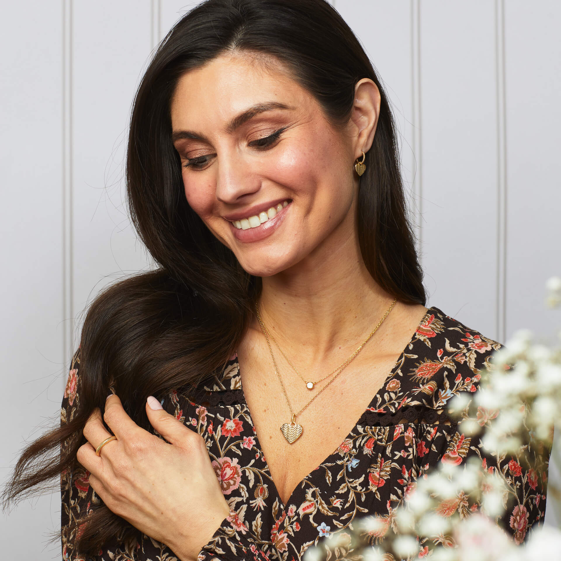 Petal Set Semi-Precious Necklace