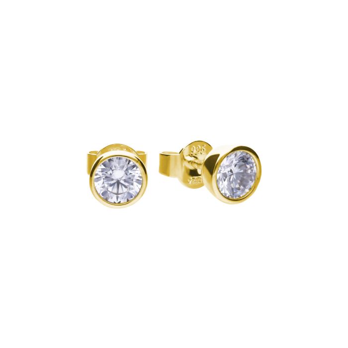 Bezel Set Carat Stud Earrings