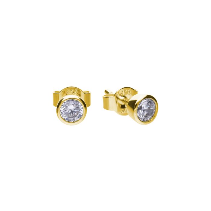 Bezel Set Carat Stud Earrings