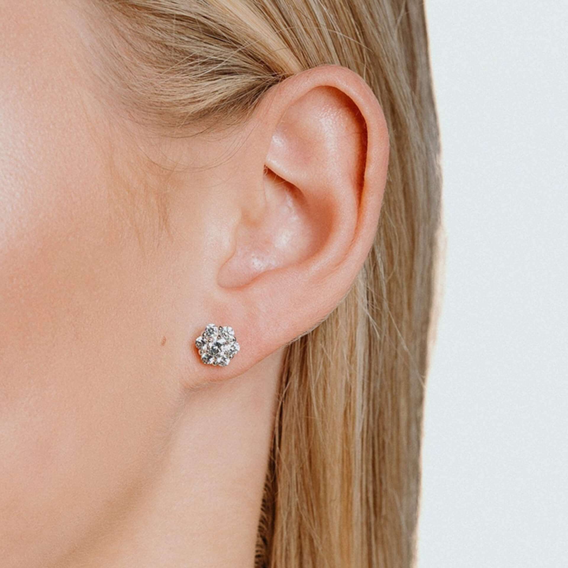 Flower Cluster Stud Earrings