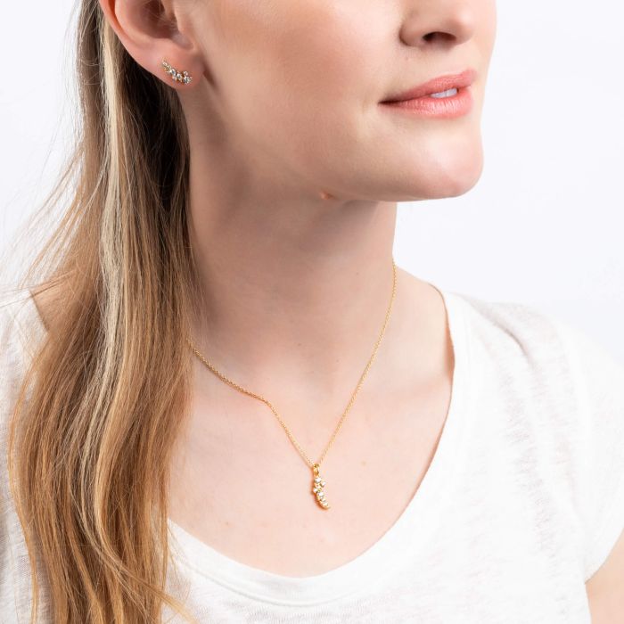Cluster Zirconia Drop Pendant