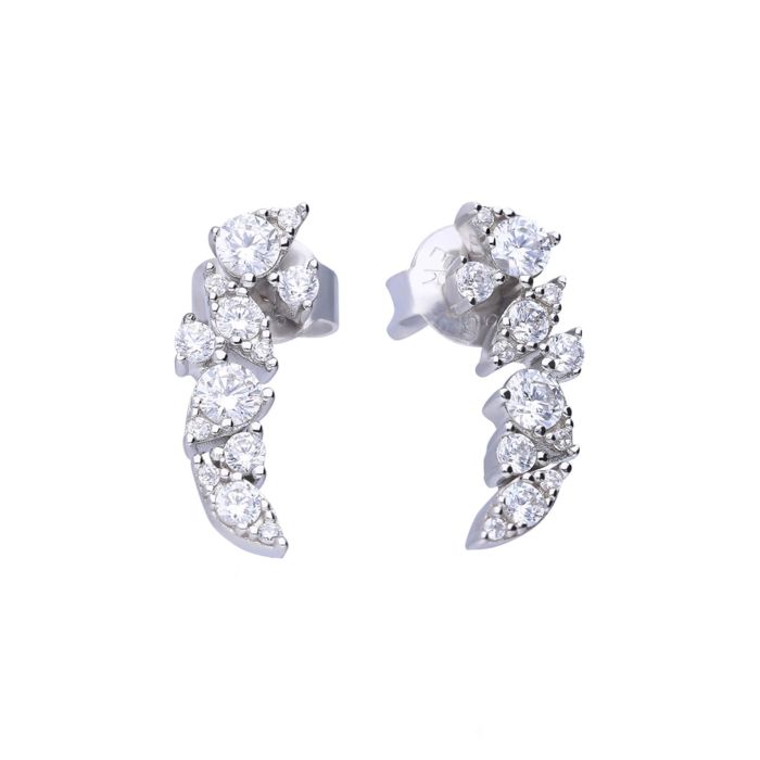 Cluster Zirconia Drop Earrings
