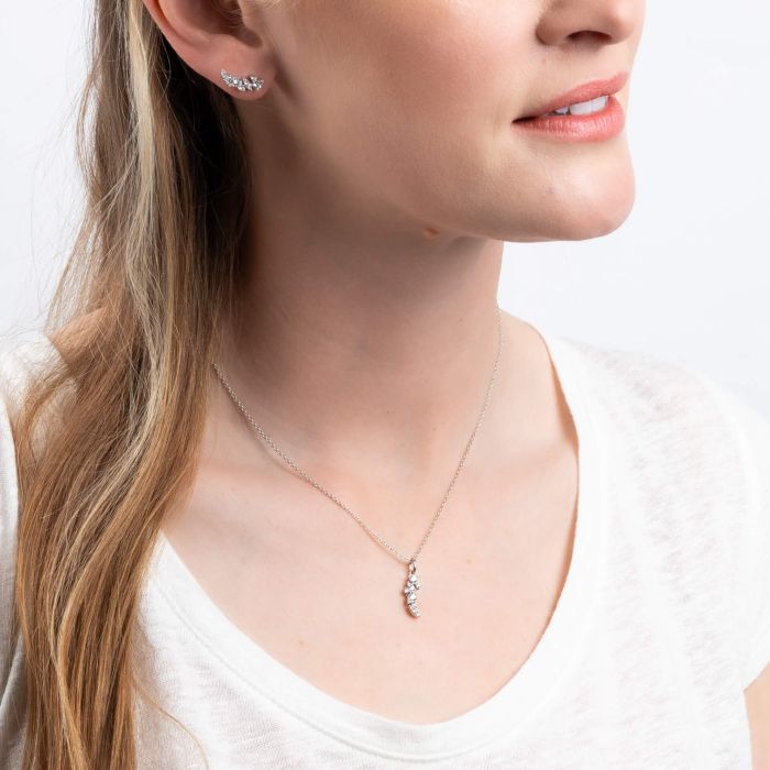 Cluster Zirconia Drop Earrings