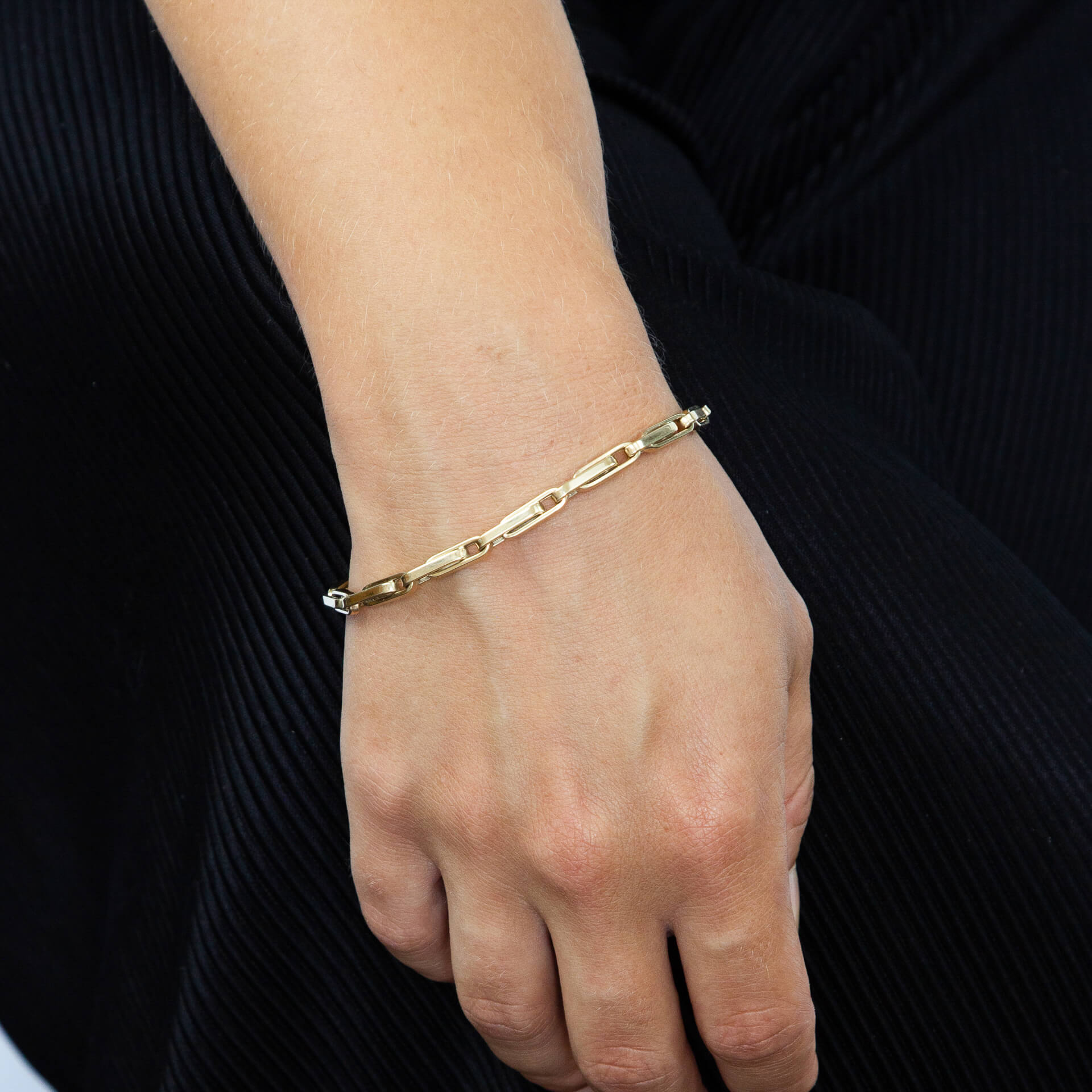 Long Flat Links Bracelet