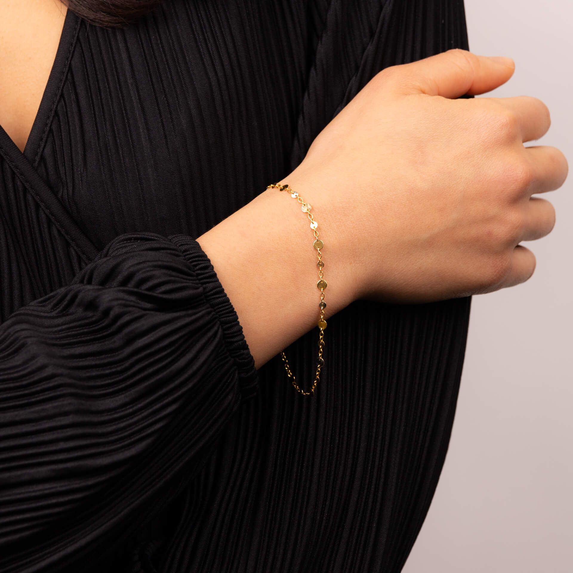 Discs and Chain Bracelet