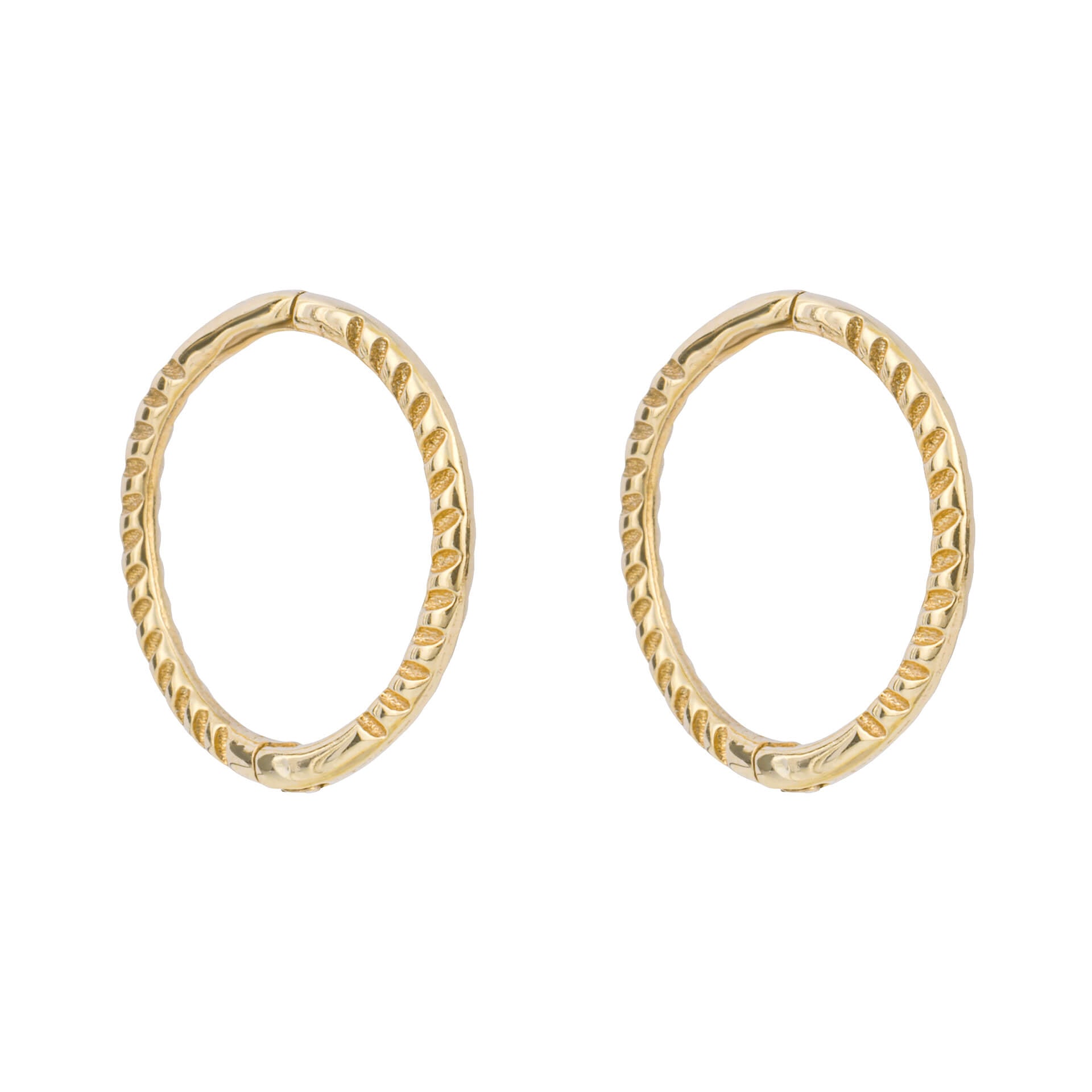 Rope Effect Hoop Earrings