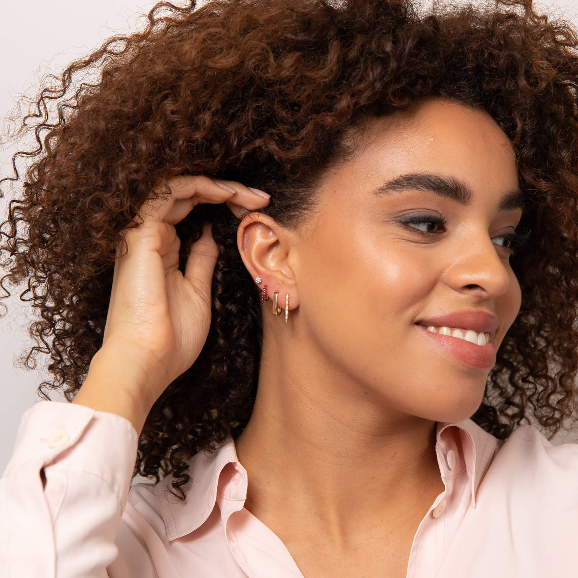 U Shape Hoop Earrings