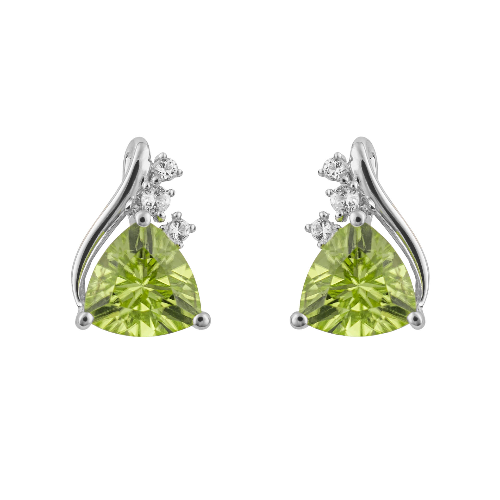Trillion Semi-Precious Stud Earrings