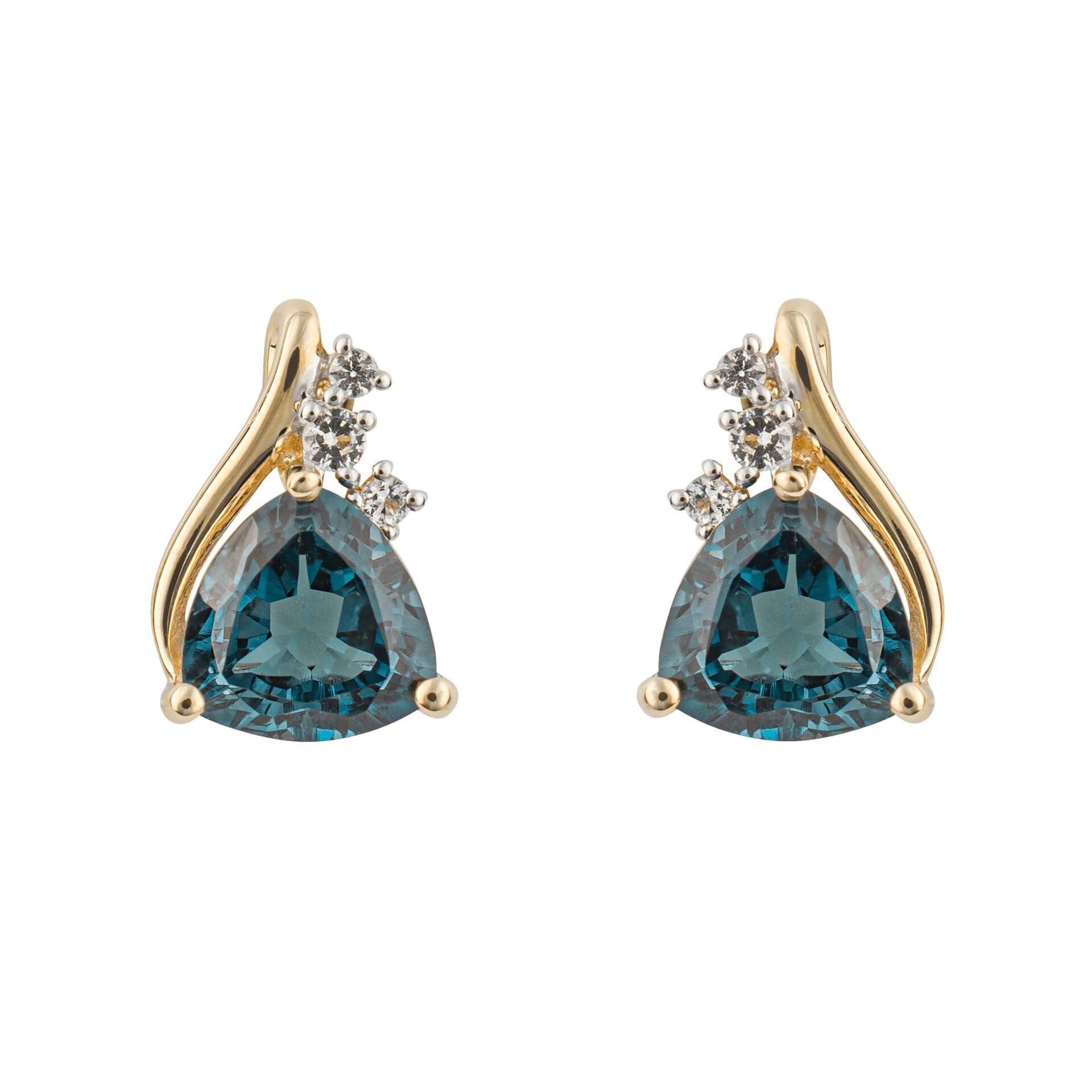 Trillion Semi-Precious Stud Earrings
