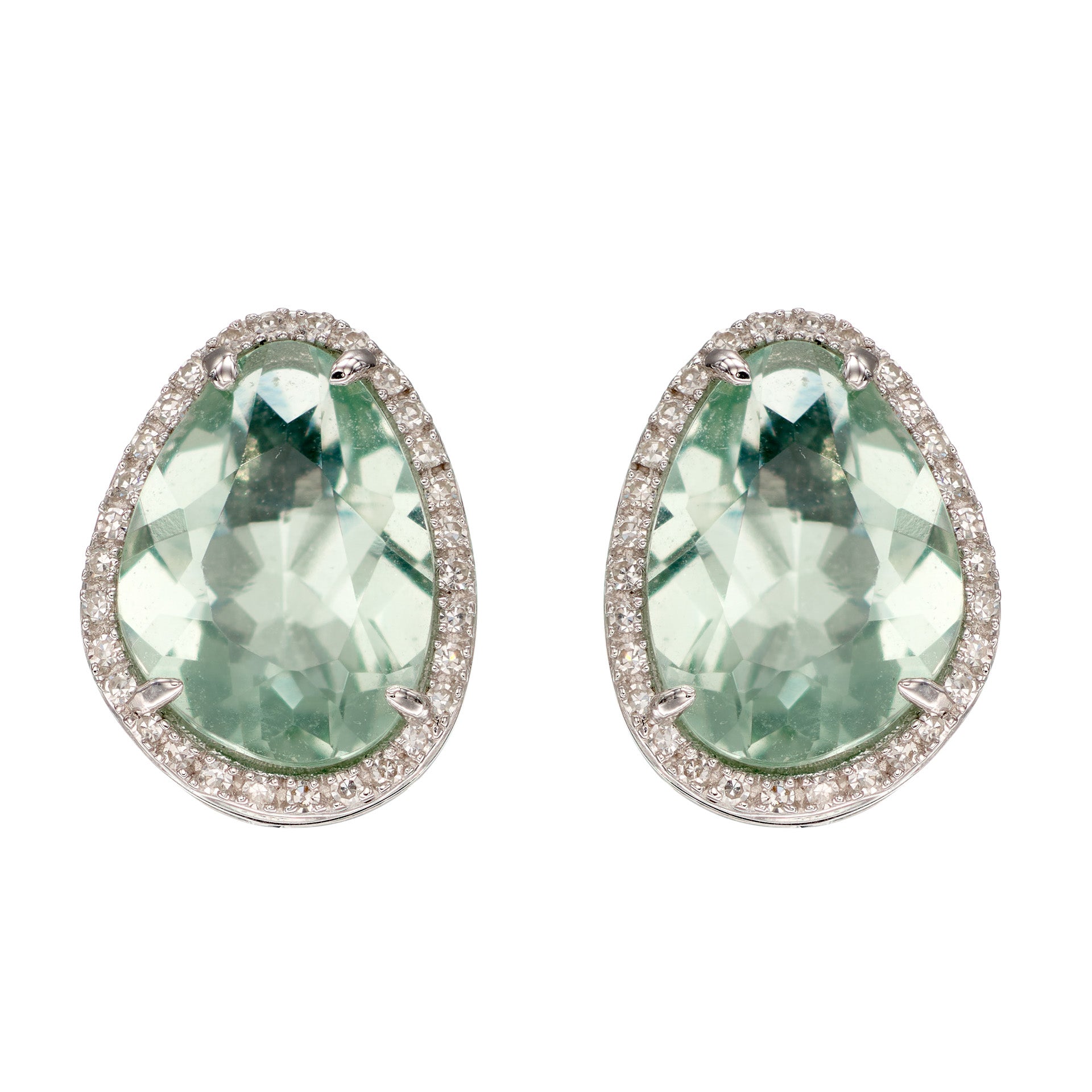 Irregular Shaped Semi-Precious Stone Stud Earrings