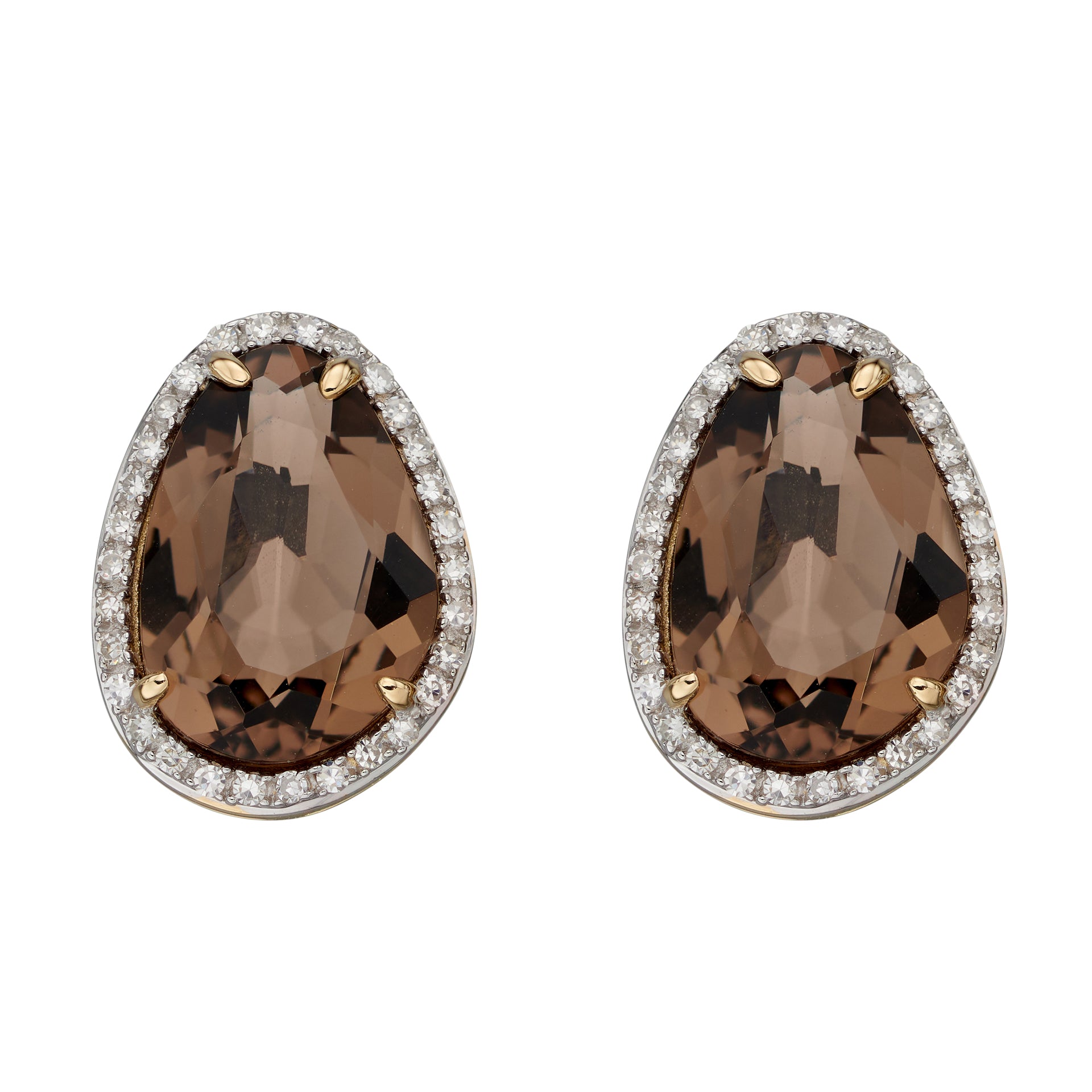 Irregular Shaped Semi-Precious Stone Stud Earrings