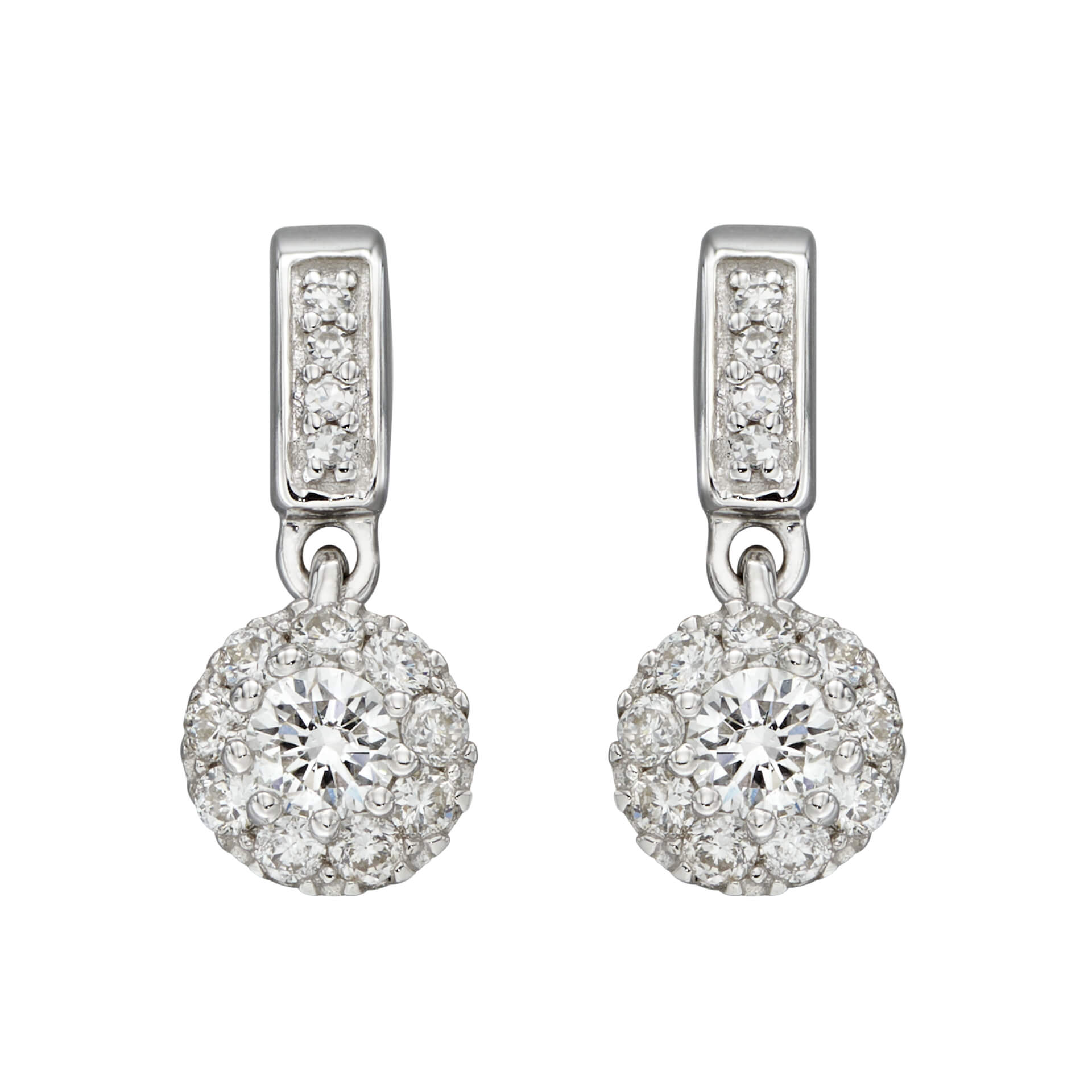 Small Diamond Cluster Earrings